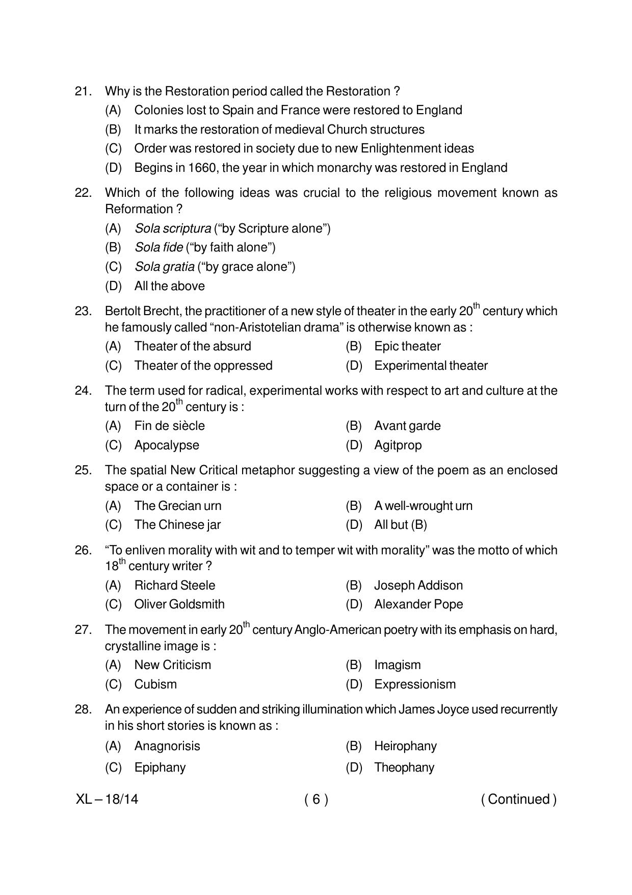 Odisha CPET ENGLISH 2020 Question Paper - Page 6