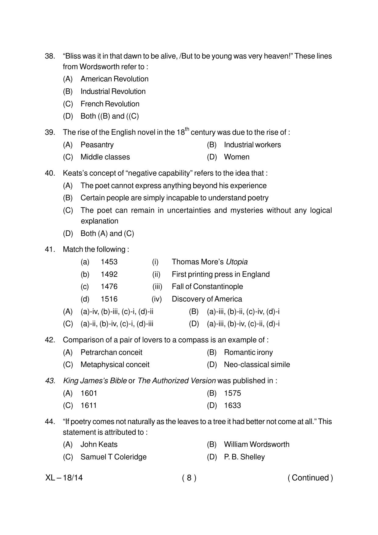 Odisha CPET ENGLISH 2020 Question Paper - Page 8