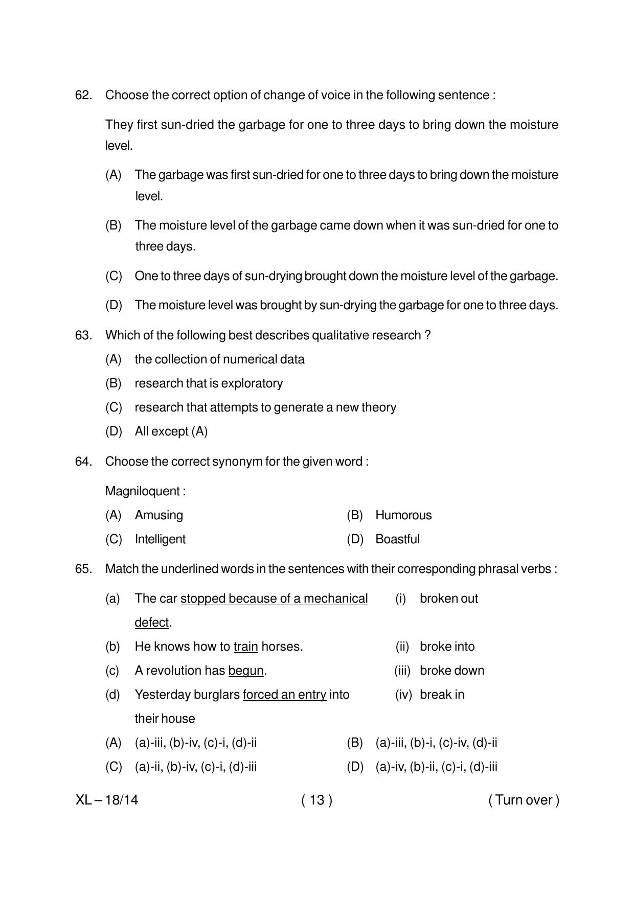 Odisha CPET ENGLISH 2020 Question Paper - Page 13