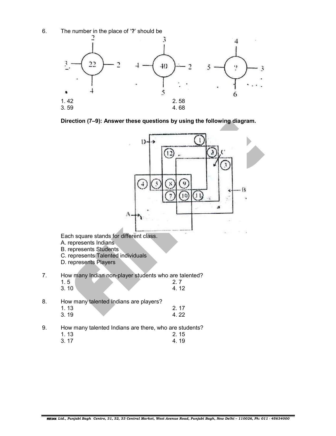 NTSE 2018 (Stage II) MAT Question Paper (May 13, 2018 ) - Page 3