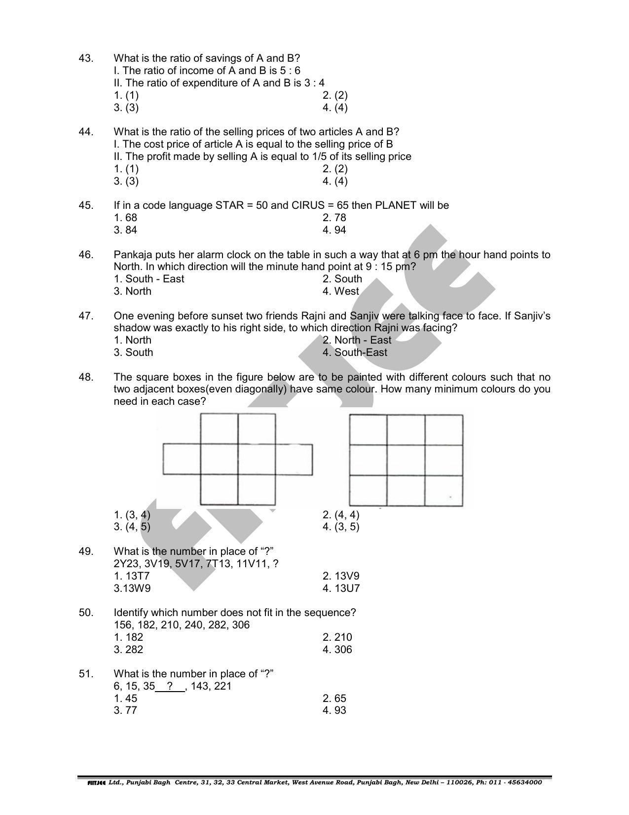 NTSE 2018 (Stage II) MAT Question Paper (May 13, 2018 ) - Page 13