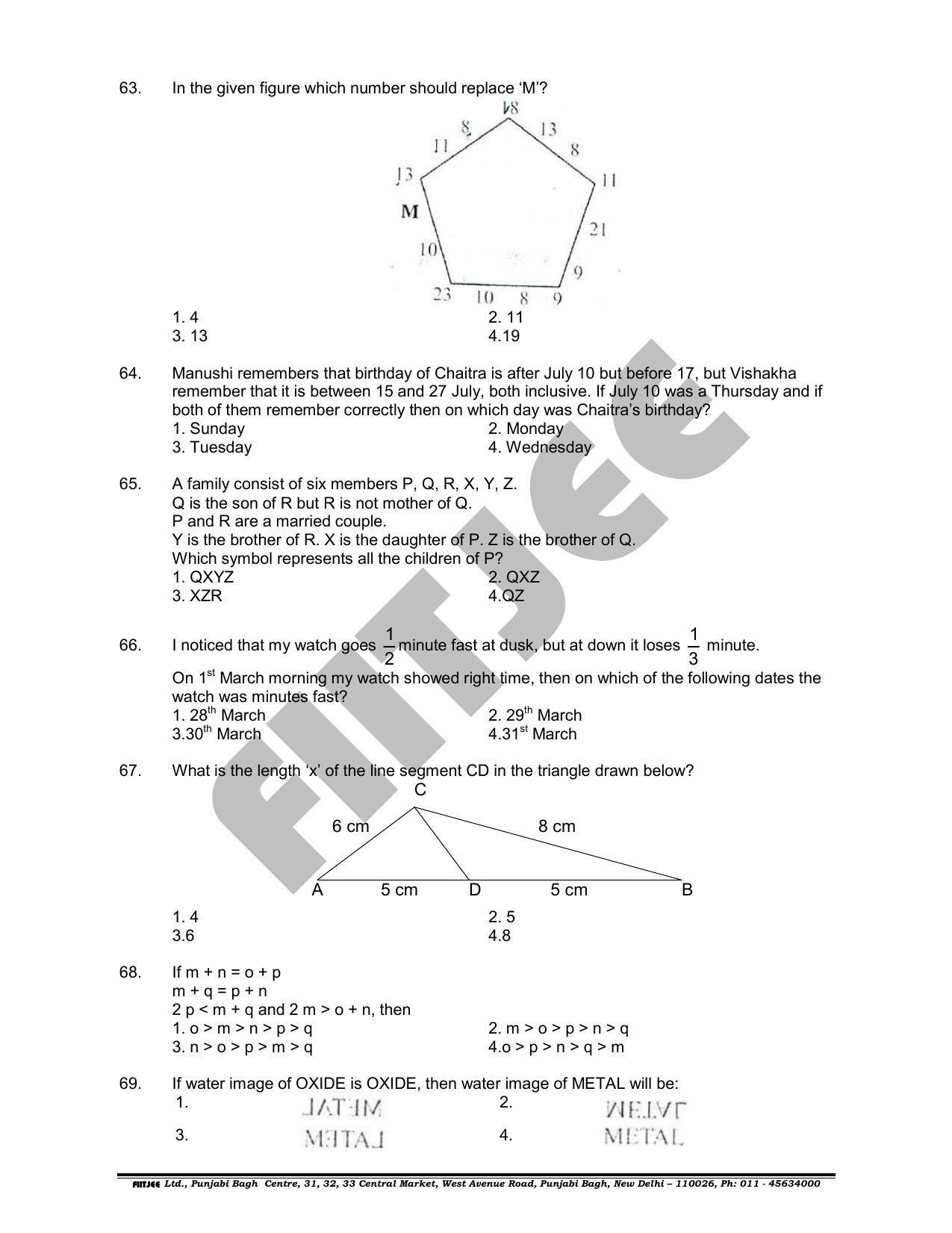 NTSE 2018 (Stage II) MAT Question Paper (May 13, 2018 ) - Page 16