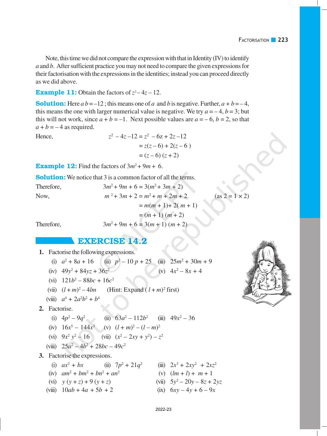 NCERT Book for Class 8 Maths Chapter 14 Factorization - Page 7