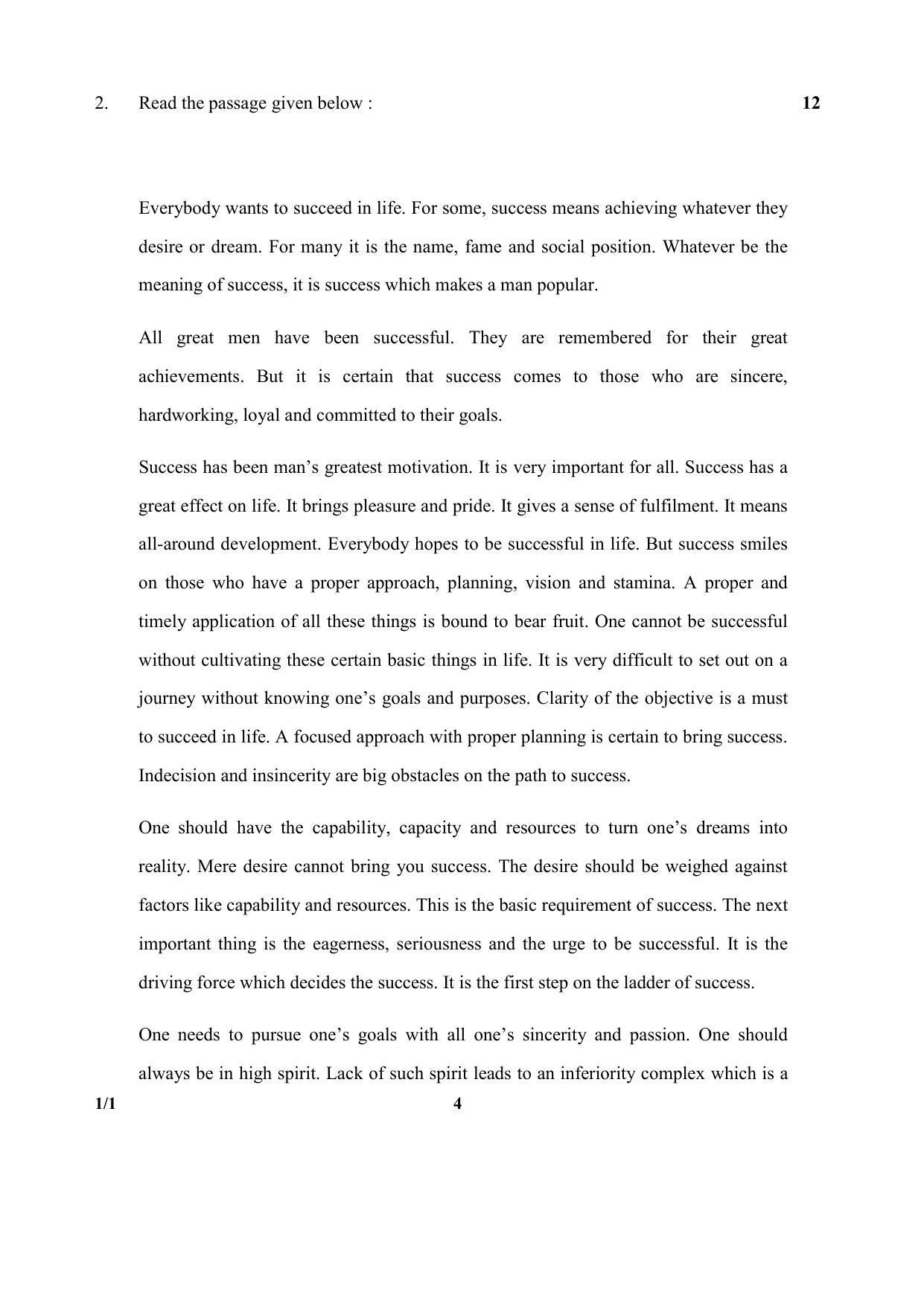 CBSE Class 10 1-1 (Eng.) SET-1 2018 Question Paper - Page 4