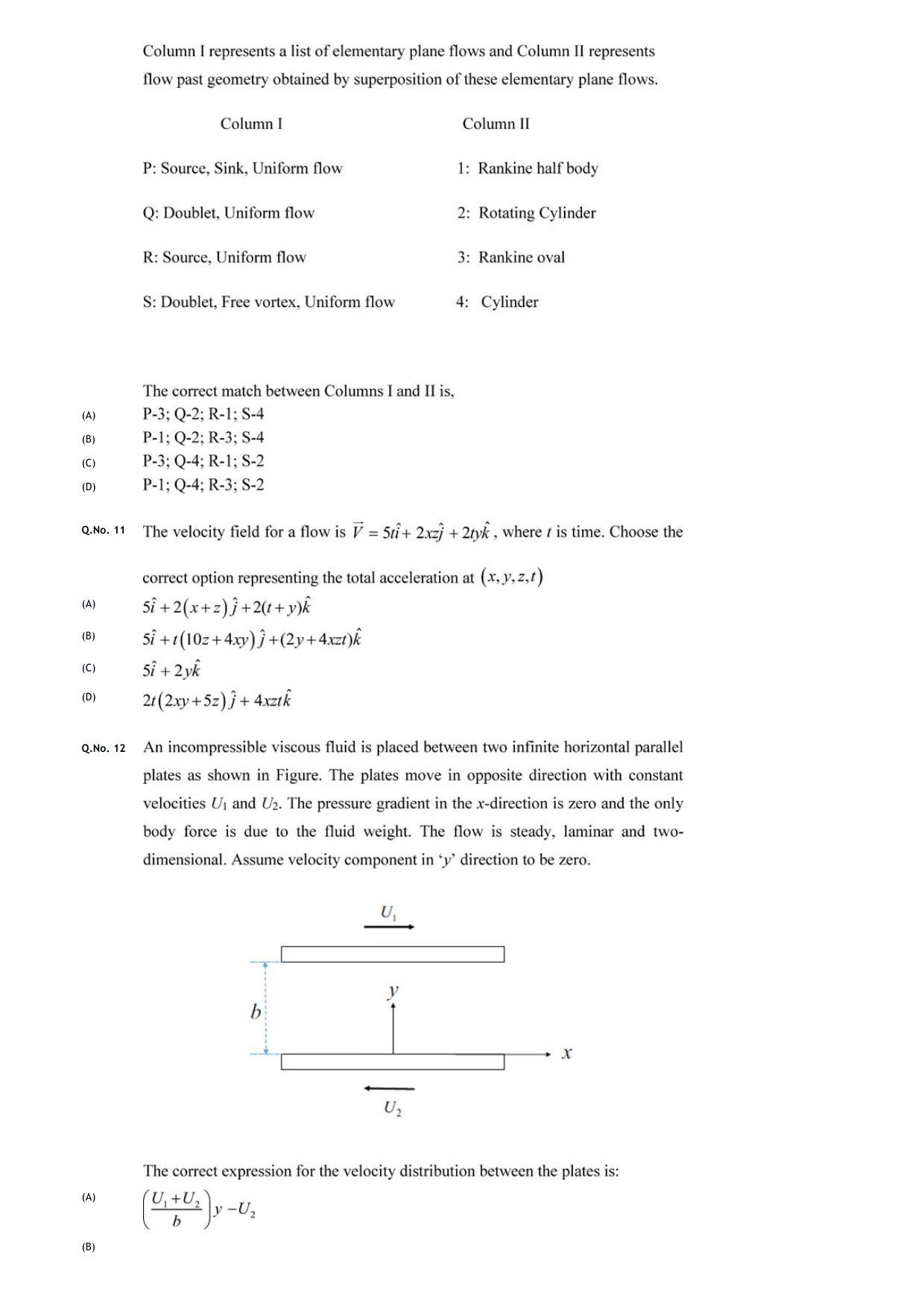 GATE 2020 Engineering Sciences (XE) Question Paper - Page 8