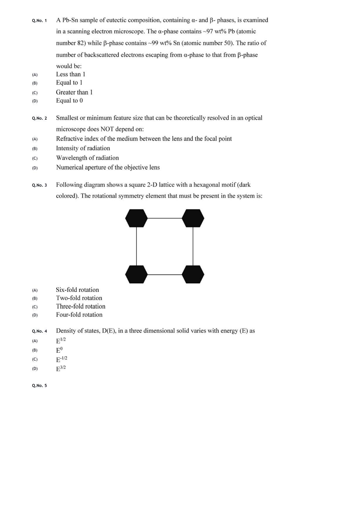 GATE 2020 Engineering Sciences (XE) Question Paper - Page 13
