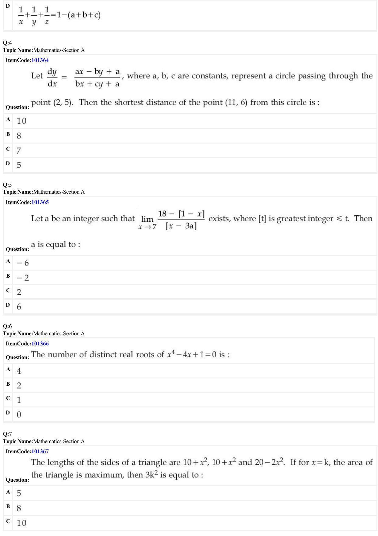 JEE Mains 2022: BTech English (Shift 1) 27-06-2022 Question Paper - Page 2