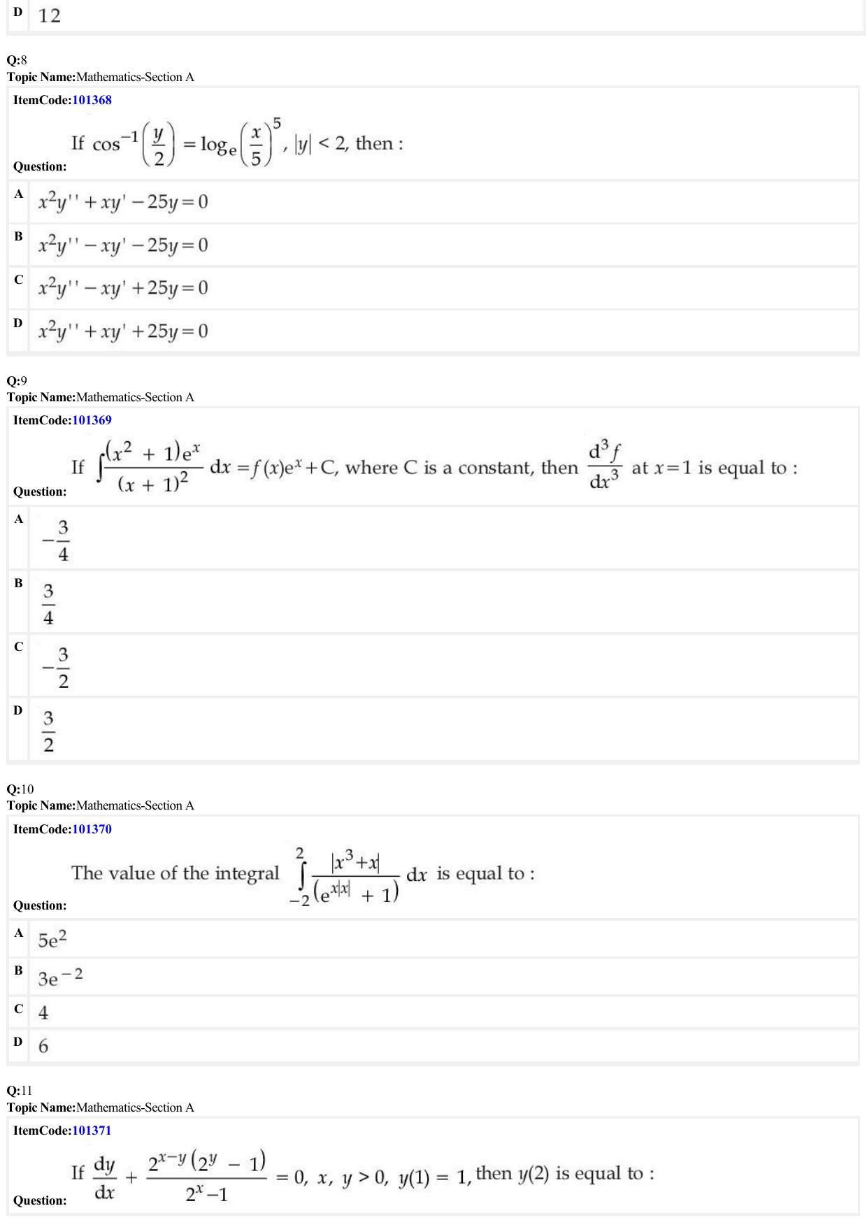 JEE Mains 2022: BTech English (Shift 1) 27-06-2022 Question Paper - Page 3