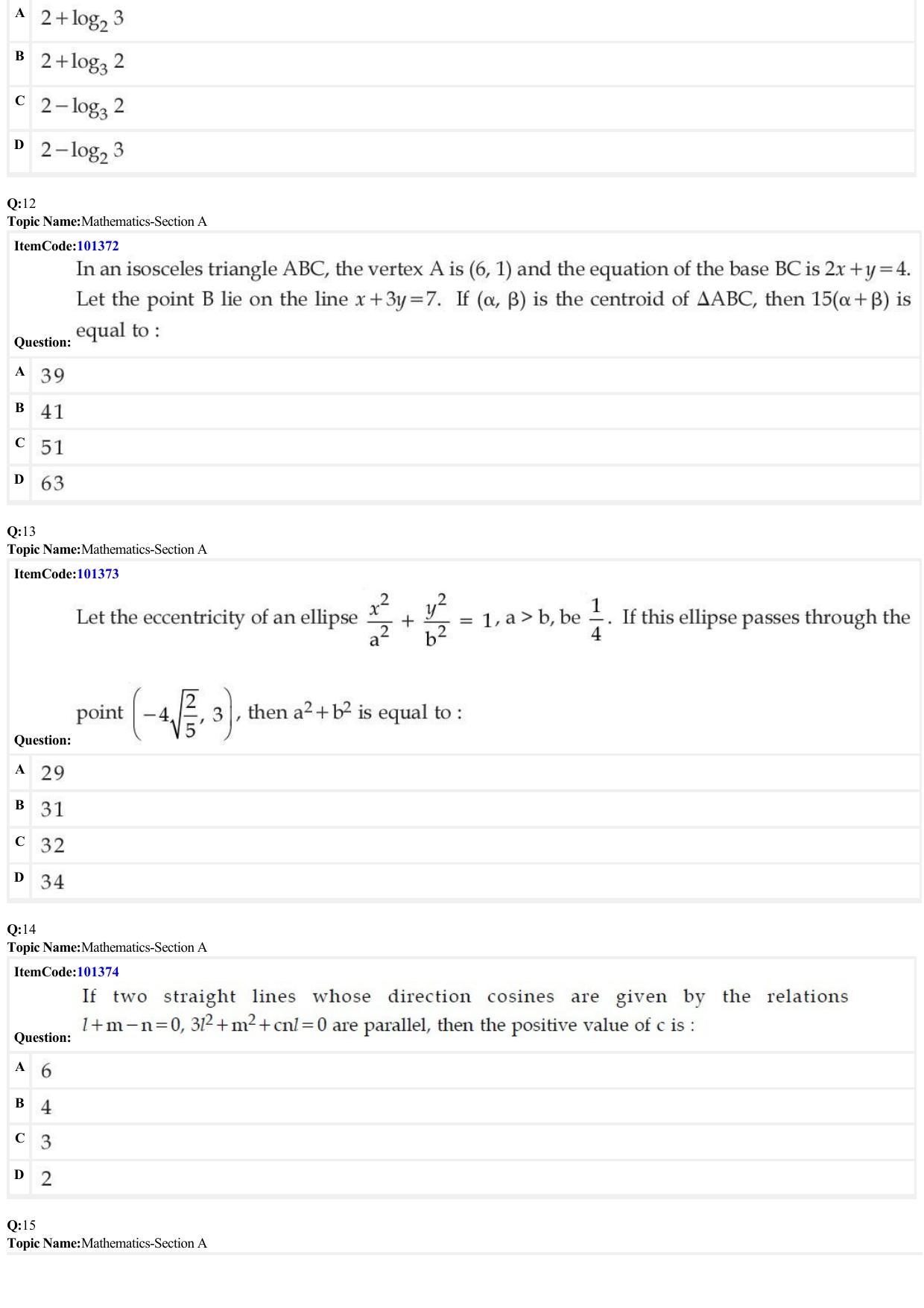 JEE Mains 2022: BTech English (Shift 1) 27-06-2022 Question Paper - Page 4