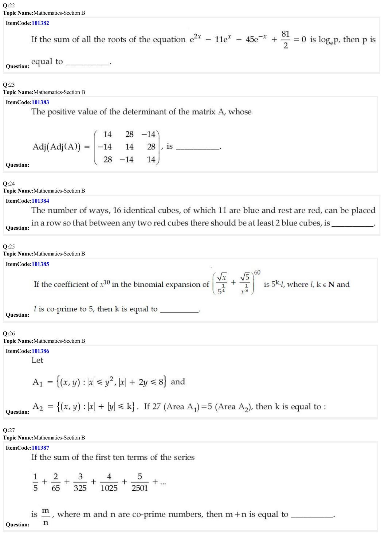 JEE Mains 2022: BTech English (Shift 1) 27-06-2022 Question Paper - Page 7