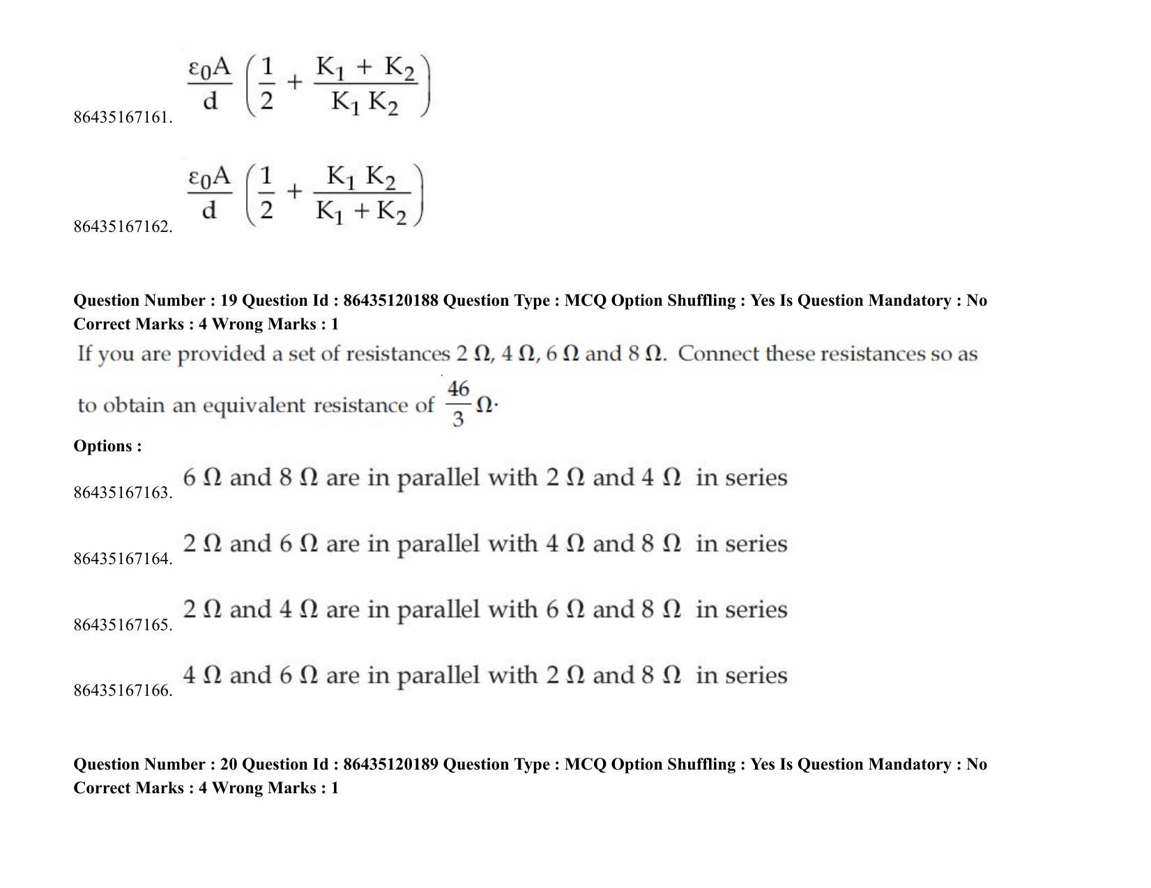 JEE Mains 2021: BTech (Shift 2) 26-08-2021 Question Paper - Page 19
