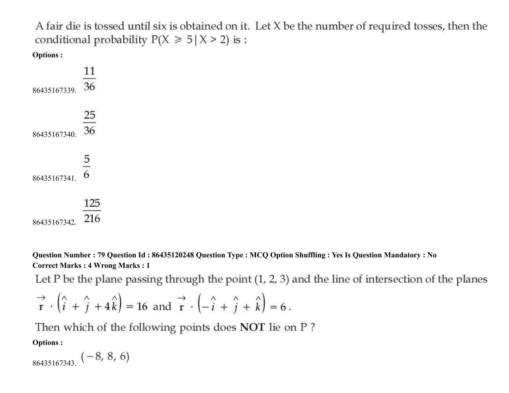 JEE Mains 2021: BTech (Shift 2) 26-08-2021 Question Paper - Page 64