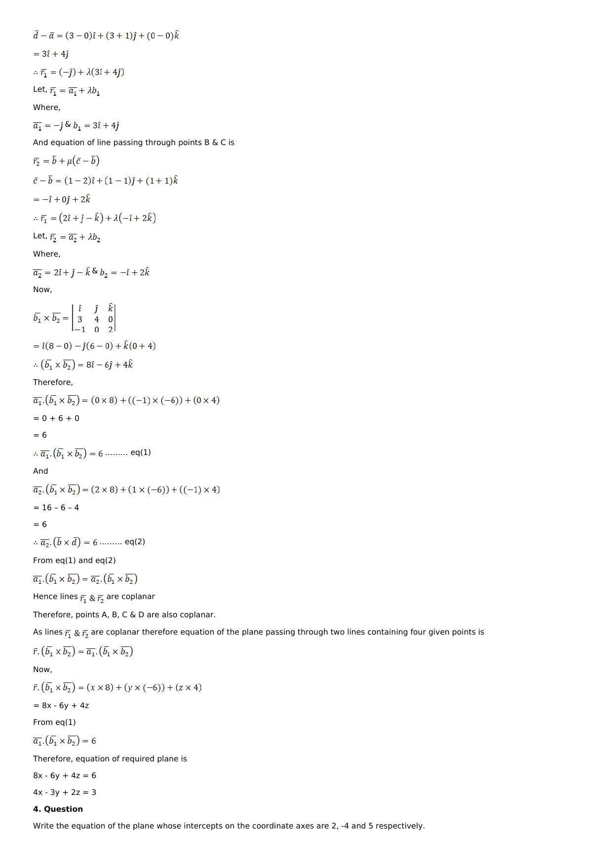 Chapter 28: The Plane Solutions: RS Aggarwal Class 12 Solutions  - Page 9