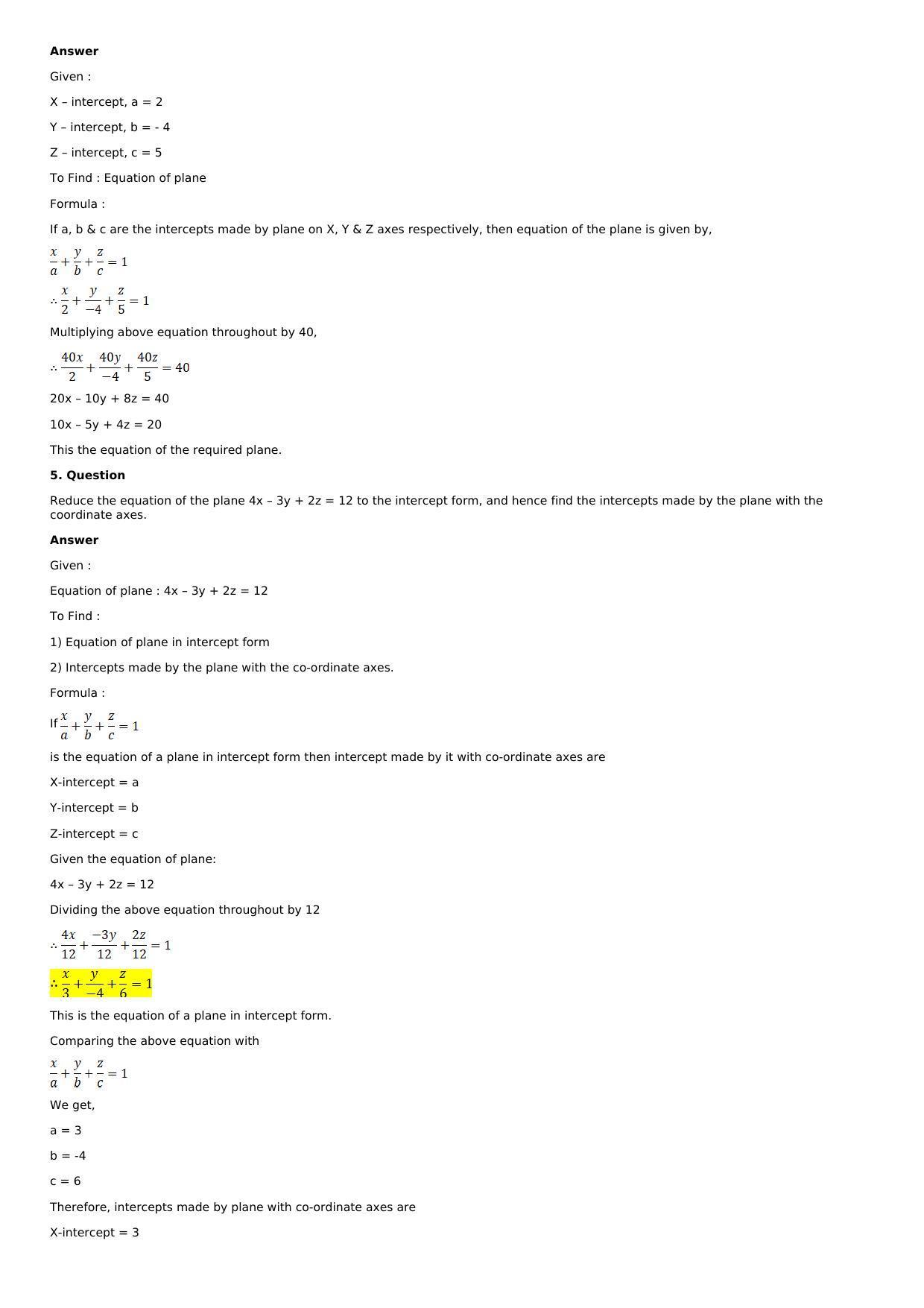 Chapter 28: The Plane Solutions: RS Aggarwal Class 12 Solutions  - Page 10