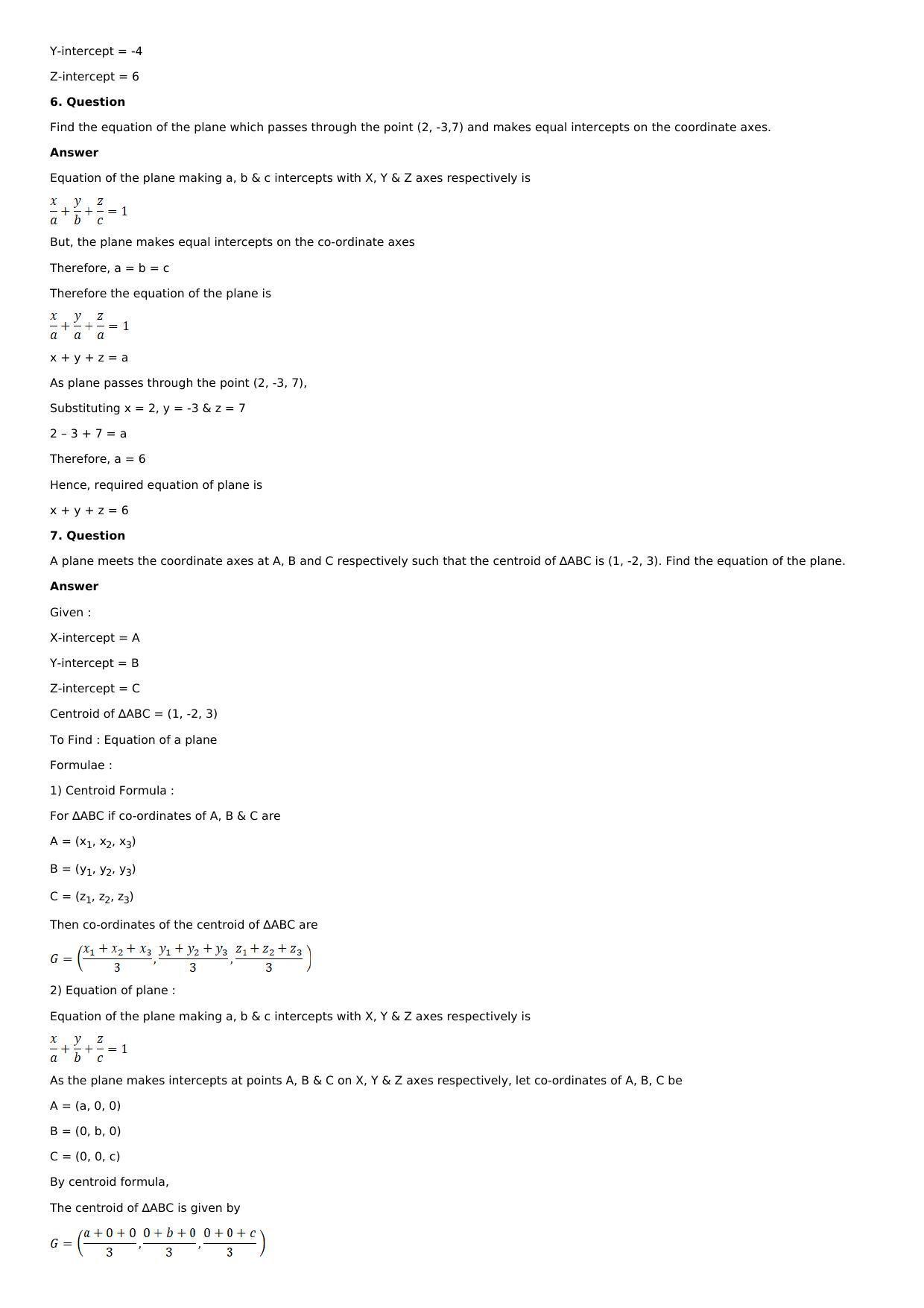 Chapter 28: The Plane Solutions: RS Aggarwal Class 12 Solutions  - Page 11