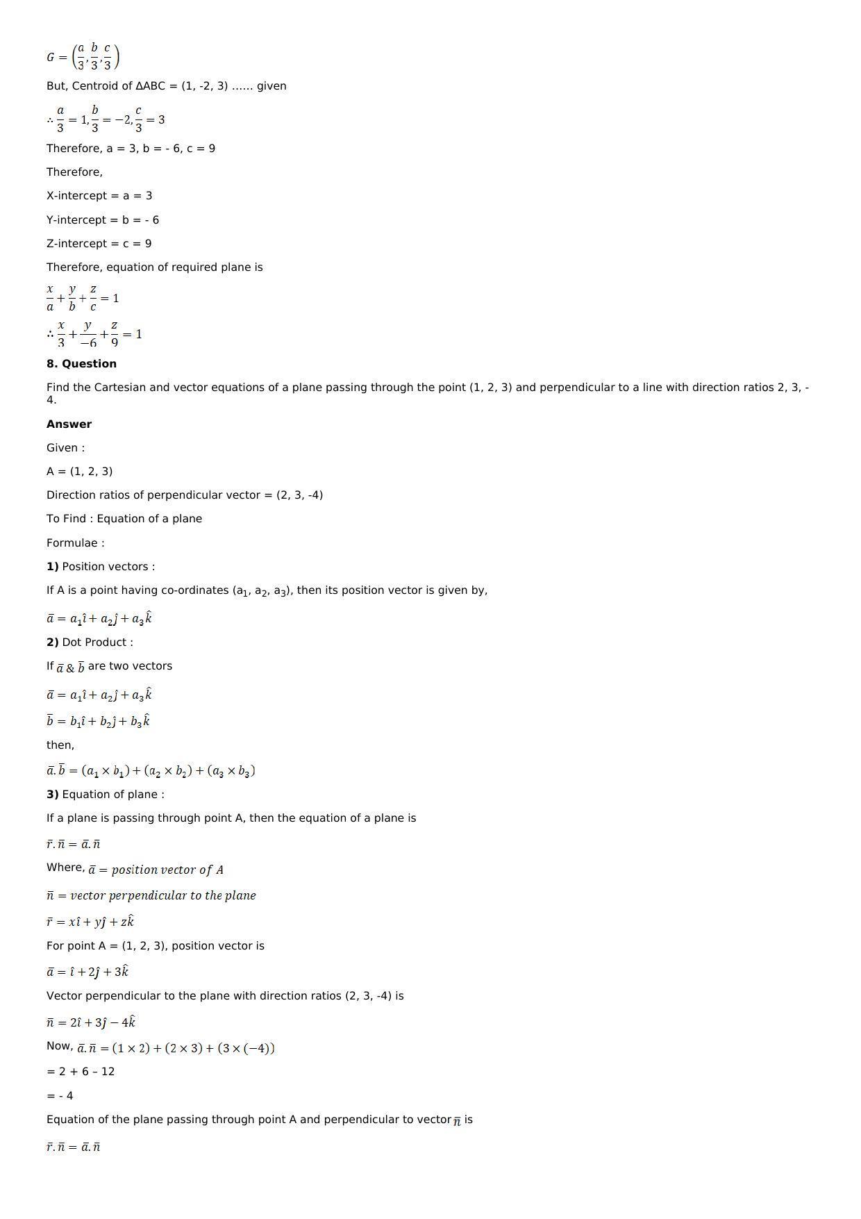 Chapter 28: The Plane Solutions: RS Aggarwal Class 12 Solutions  - Page 12