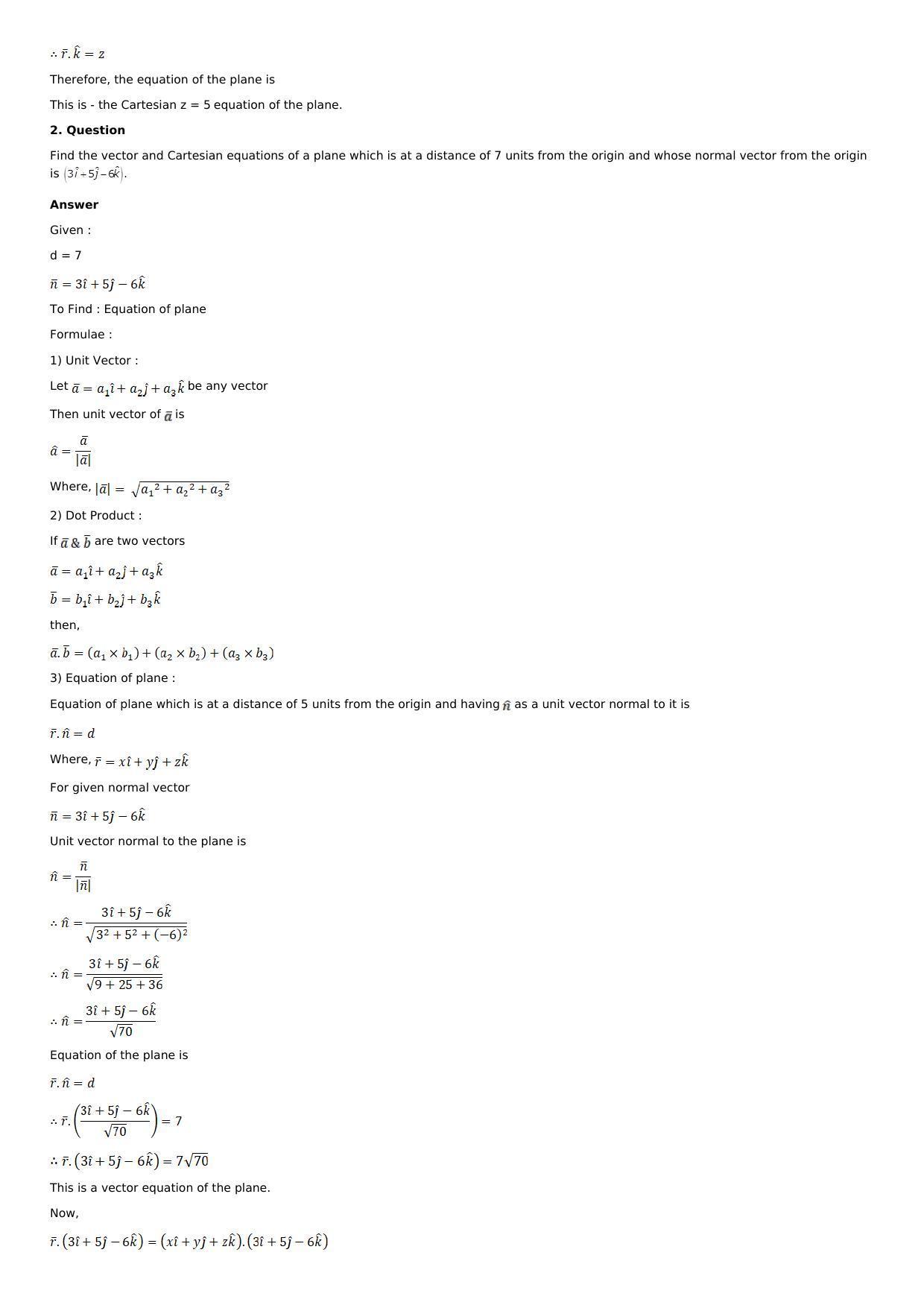 Chapter 28: The Plane Solutions: RS Aggarwal Class 12 Solutions  - Page 15
