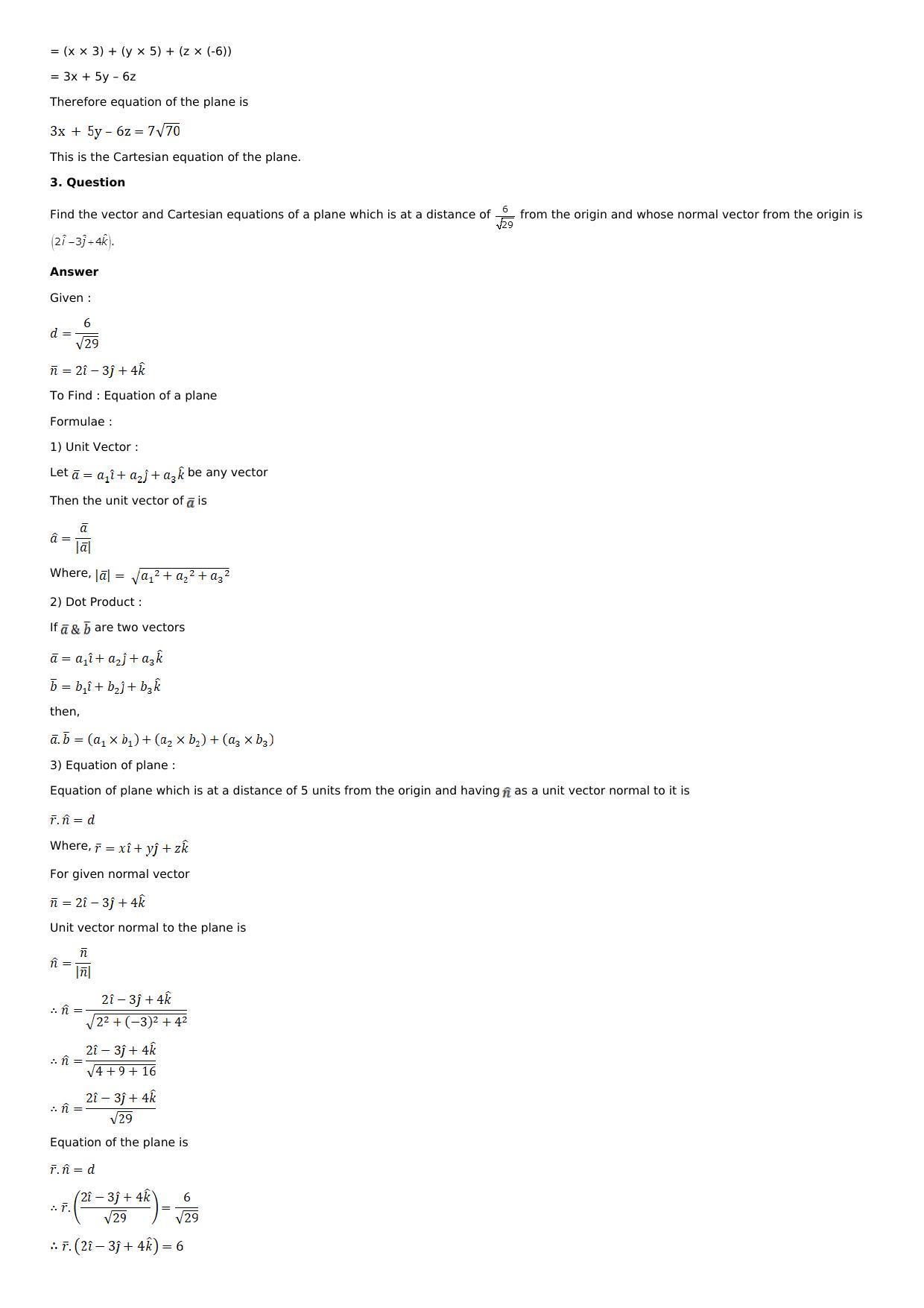 Chapter 28: The Plane Solutions: RS Aggarwal Class 12 Solutions  - Page 16