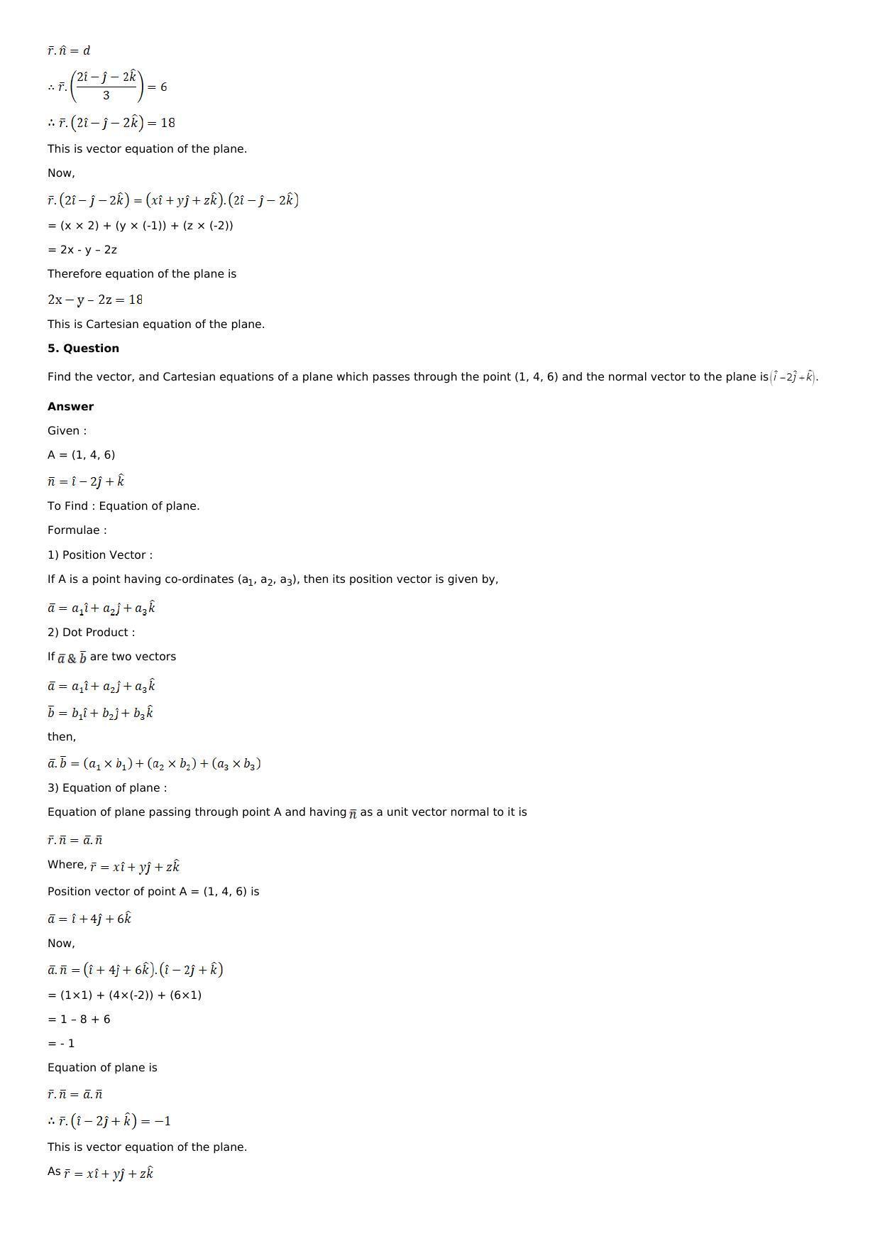 Chapter 28: The Plane Solutions: RS Aggarwal Class 12 Solutions  - Page 18