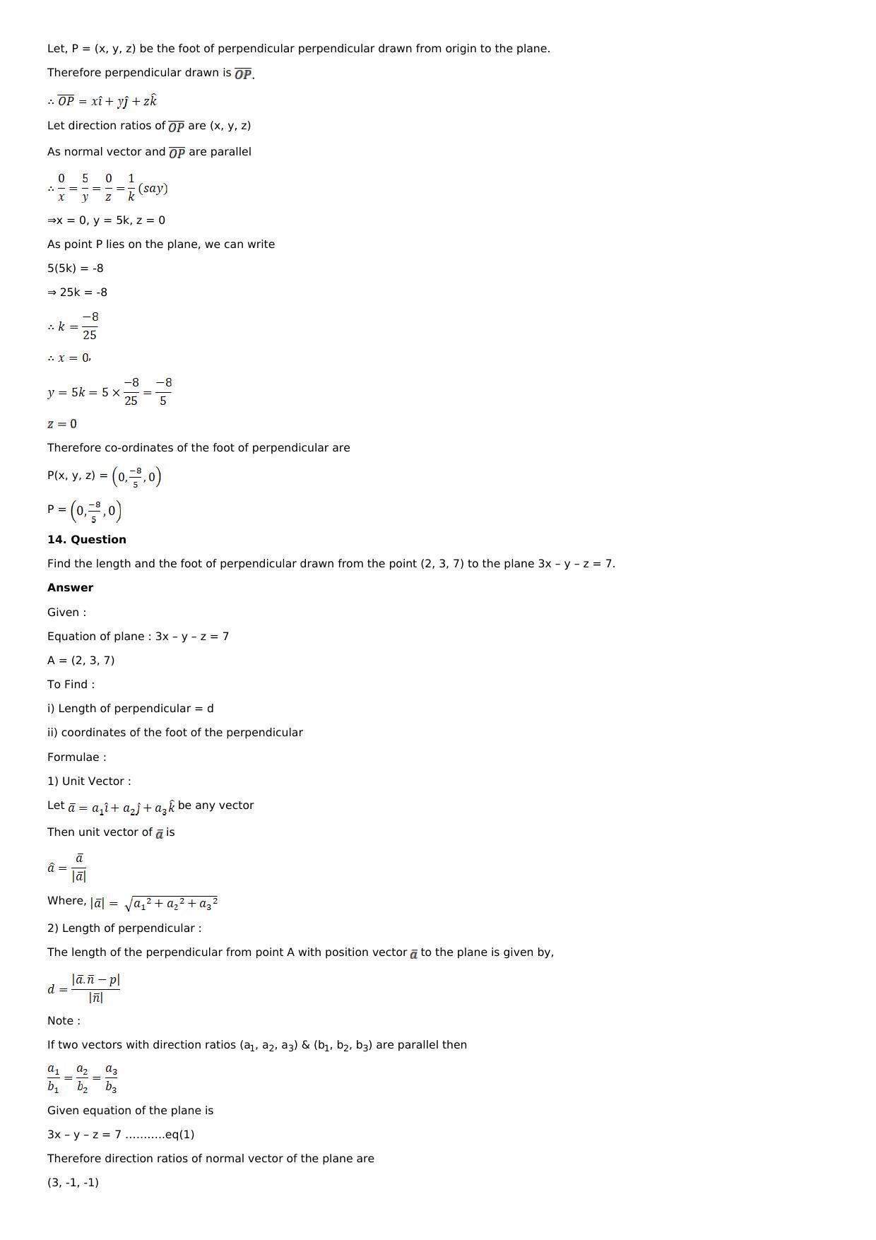 Chapter 28: The Plane Solutions: RS Aggarwal Class 12 Solutions  - Page 27