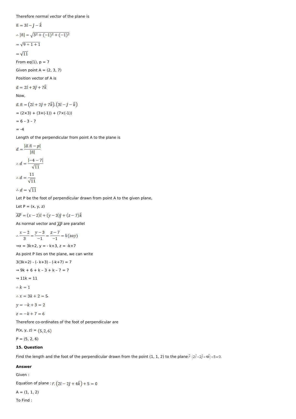 Chapter 28: The Plane Solutions: RS Aggarwal Class 12 Solutions  - Page 28
