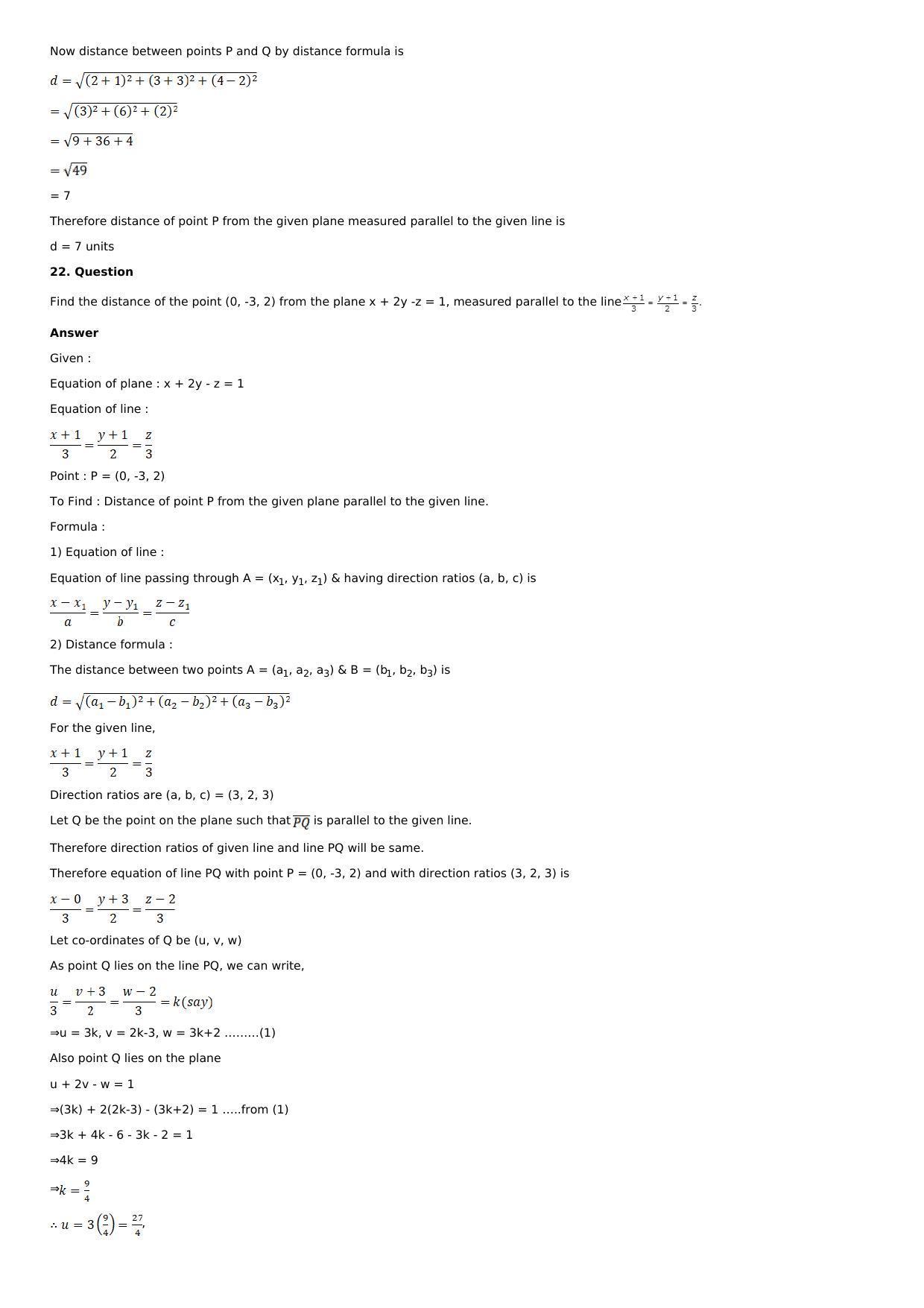 Chapter 28: The Plane Solutions: RS Aggarwal Class 12 Solutions  - Page 37