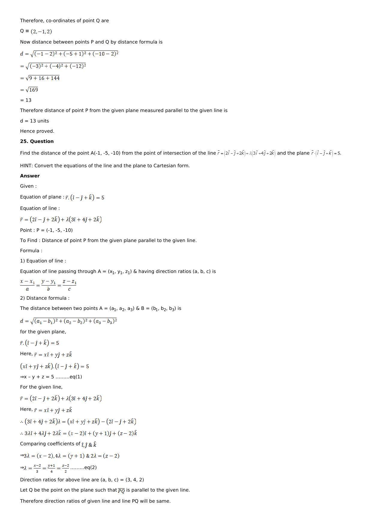 Chapter 28: The Plane Solutions: RS Aggarwal Class 12 Solutions  - Page 40