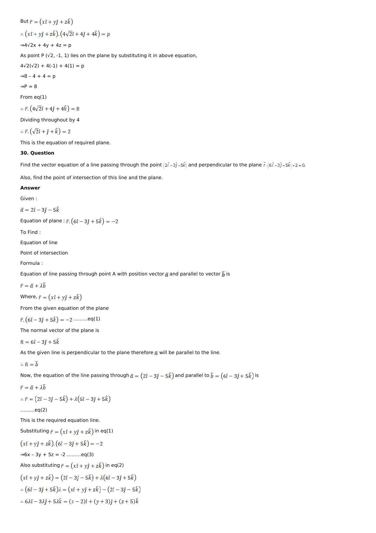 Chapter 28: The Plane Solutions: RS Aggarwal Class 12 Solutions  - Page 45