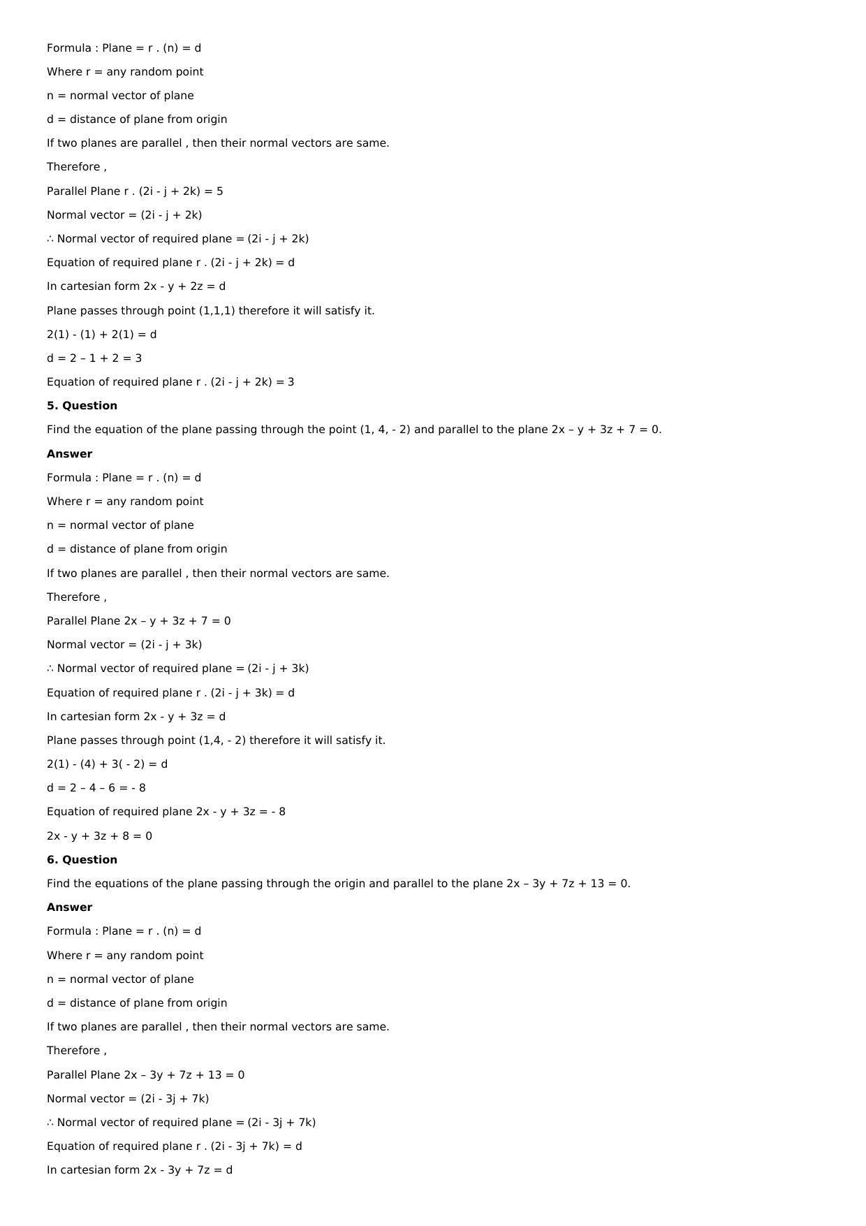 Chapter 28: The Plane Solutions: RS Aggarwal Class 12 Solutions  - Page 54