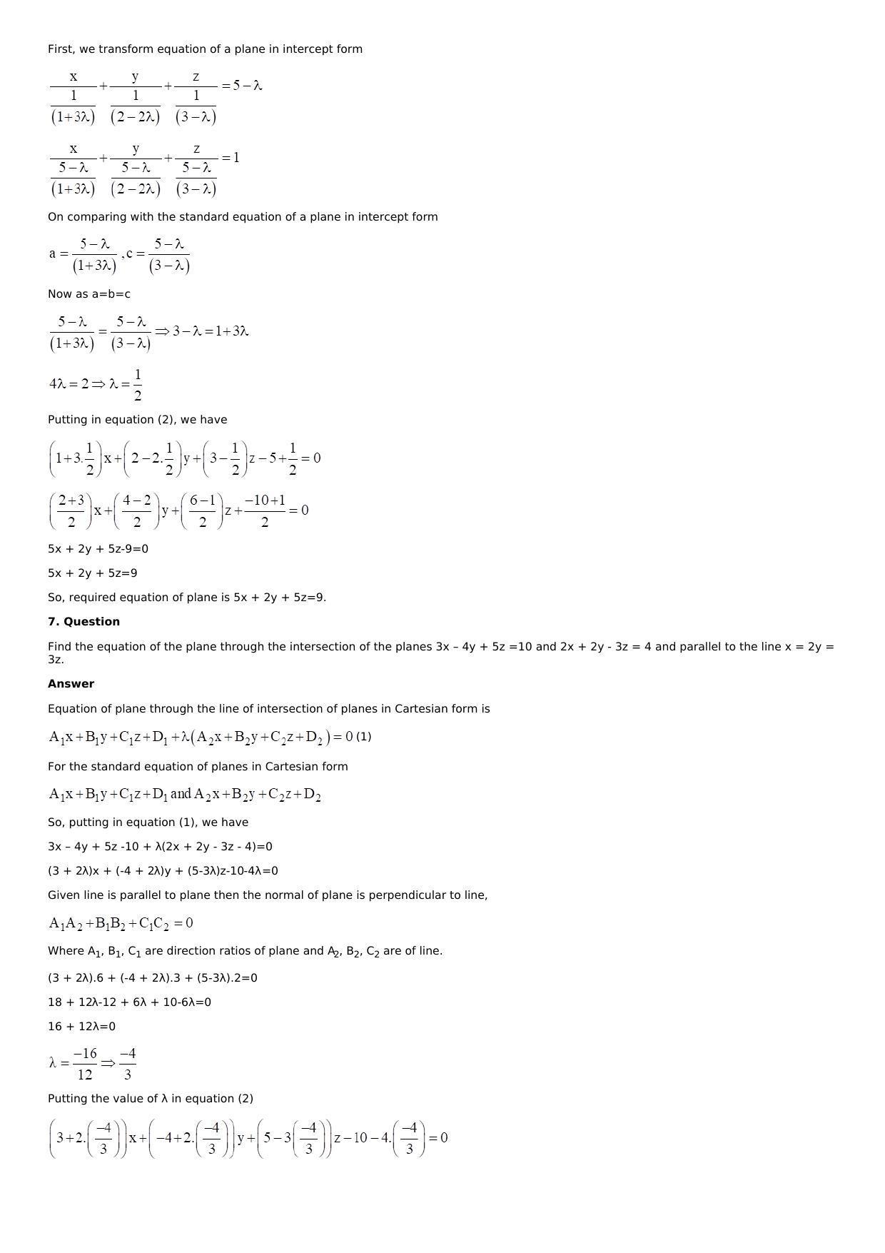 Chapter 28: The Plane Solutions: RS Aggarwal Class 12 Solutions  - Page 60