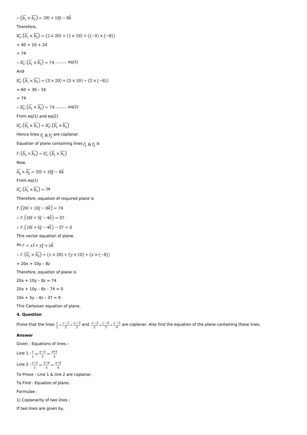 Chapter 28: The Plane Solutions: RS Aggarwal Class 12 Solutions  - Page 88