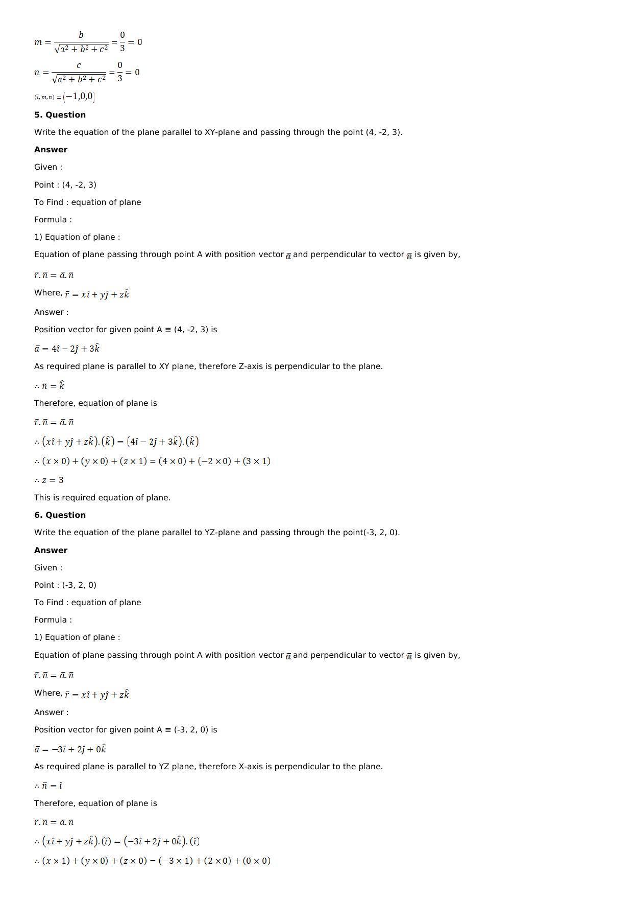 Chapter 28: The Plane Solutions: RS Aggarwal Class 12 Solutions  - Page 97