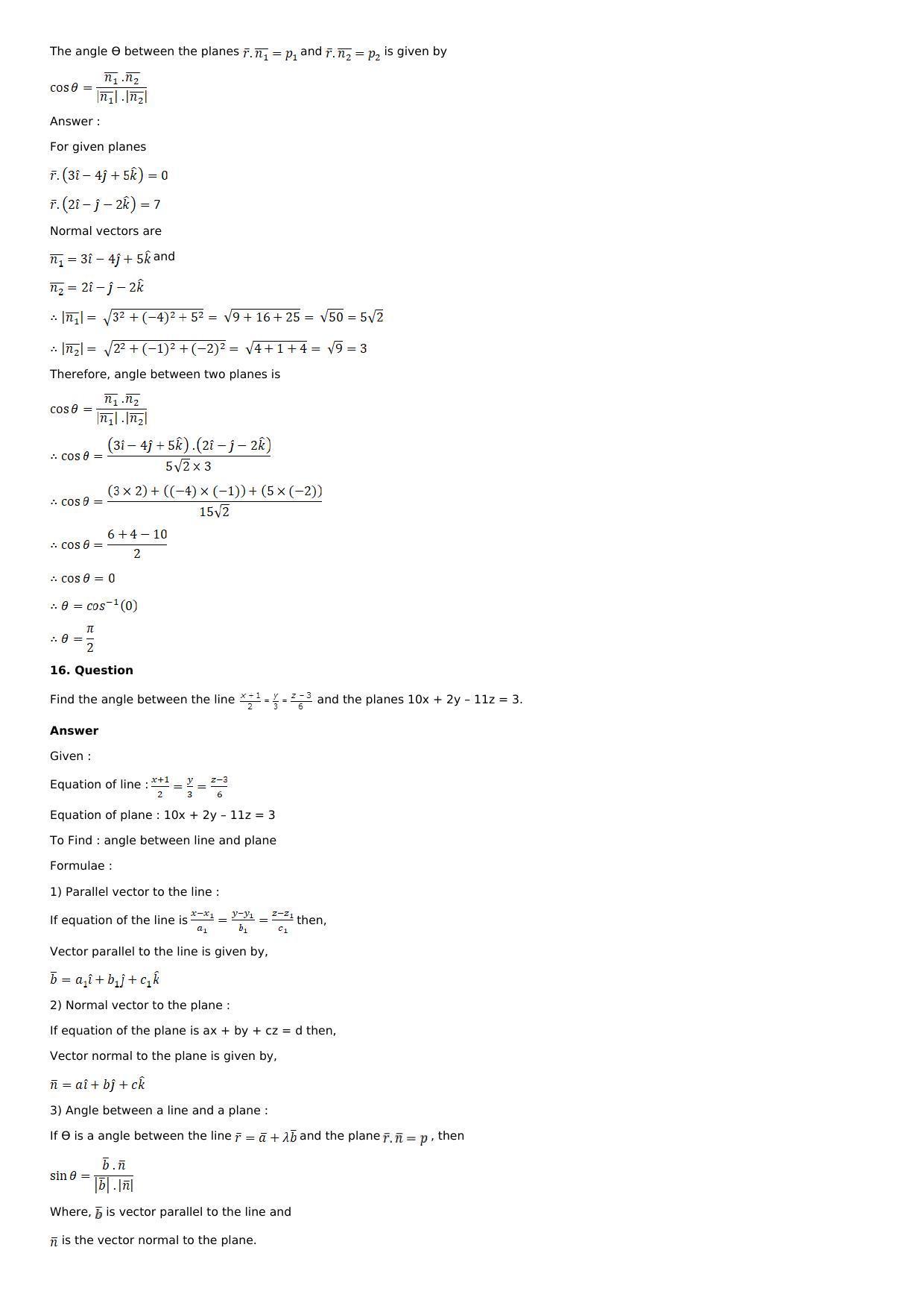 Chapter 28: The Plane Solutions: RS Aggarwal Class 12 Solutions  - Page 103
