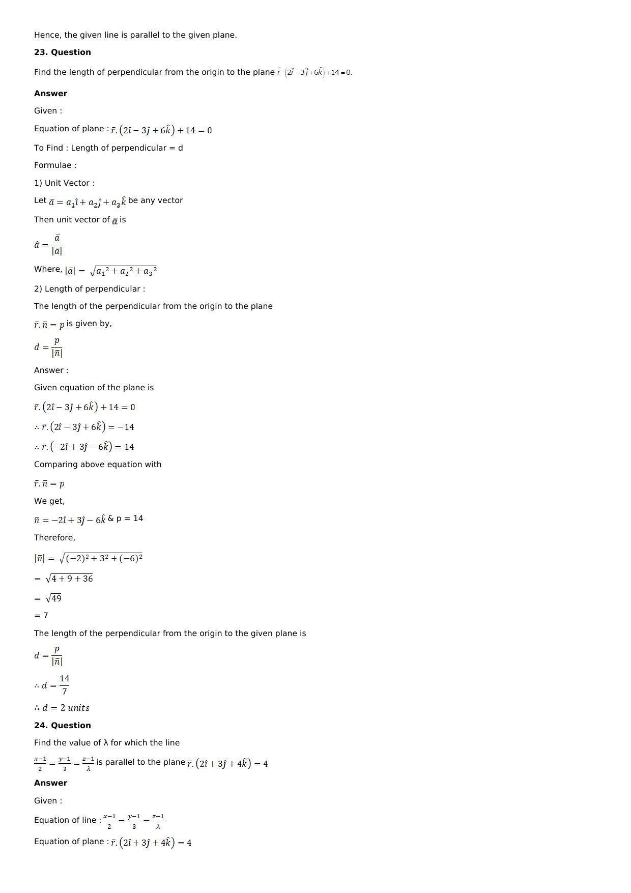 Chapter 28: The Plane Solutions: RS Aggarwal Class 12 Solutions  - Page 109