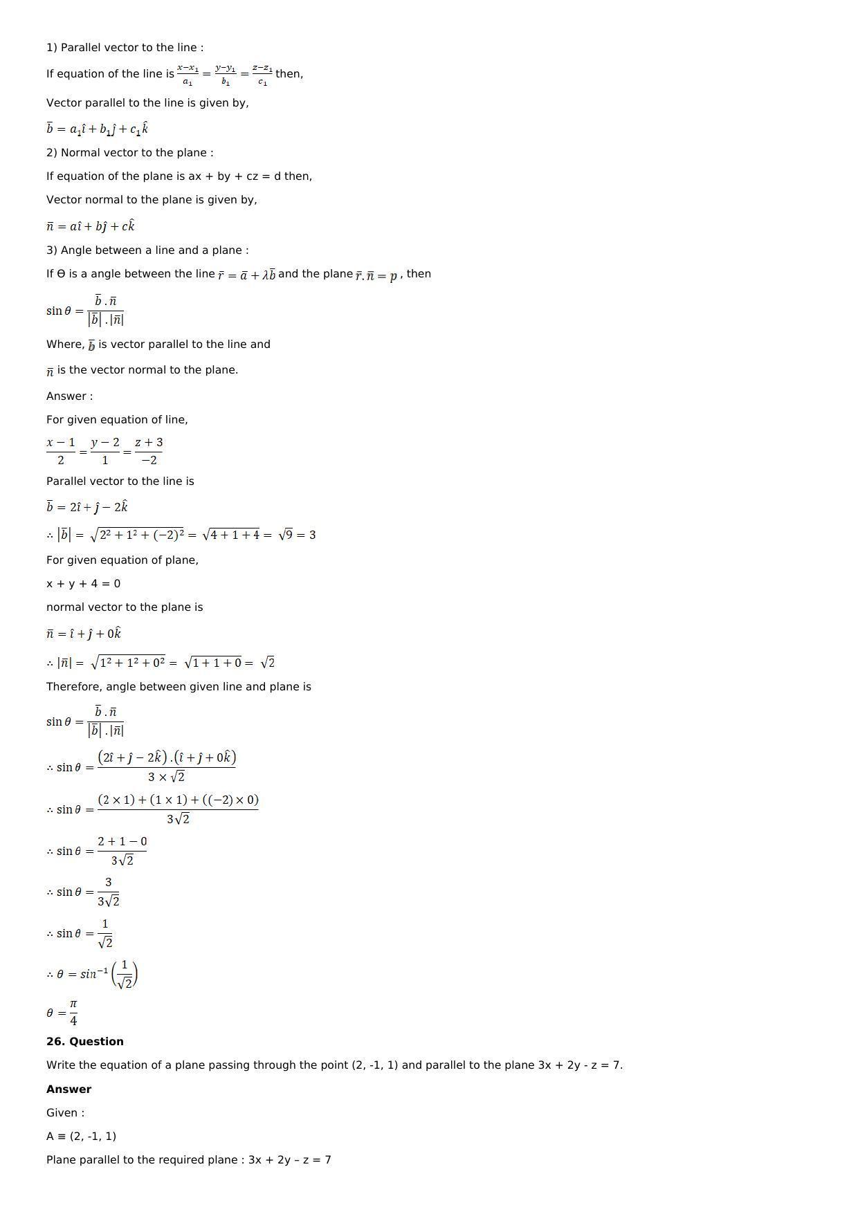 Chapter 28: The Plane Solutions: RS Aggarwal Class 12 Solutions  - Page 111