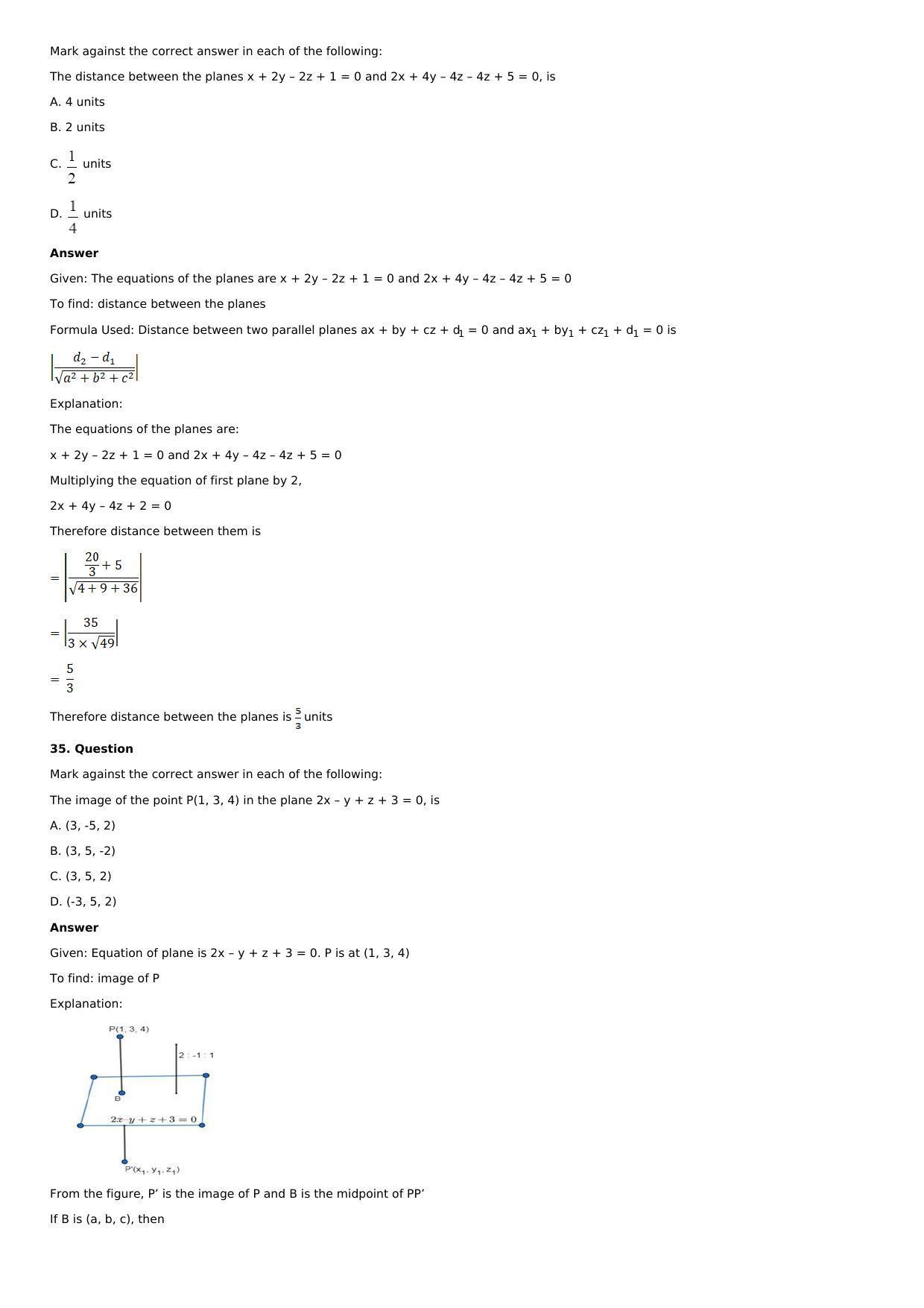 Chapter 28: The Plane Solutions: RS Aggarwal Class 12 Solutions  - Page 131