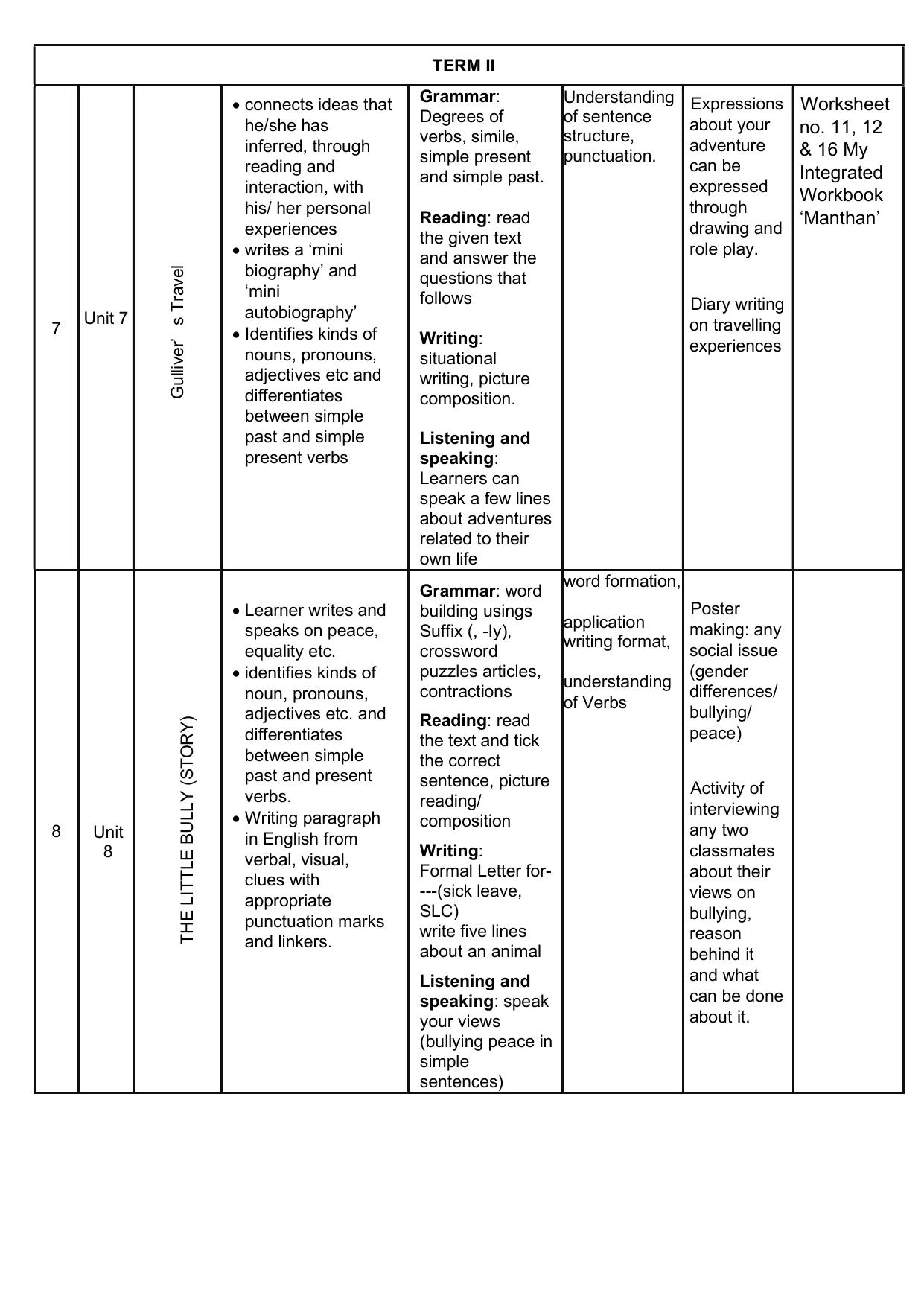 Edudel Class 5 English Syllabus 2025 - Page 4