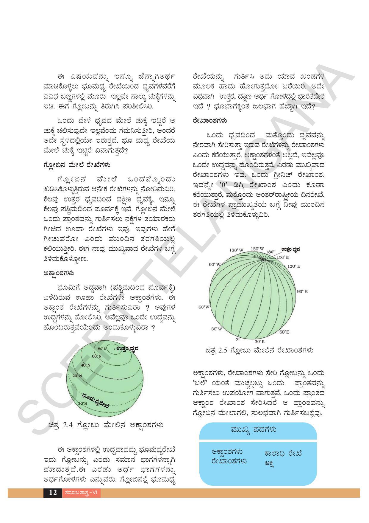 TS SCERT Class 6 Social Science  (Kannada Medium) Text Book - Page 22