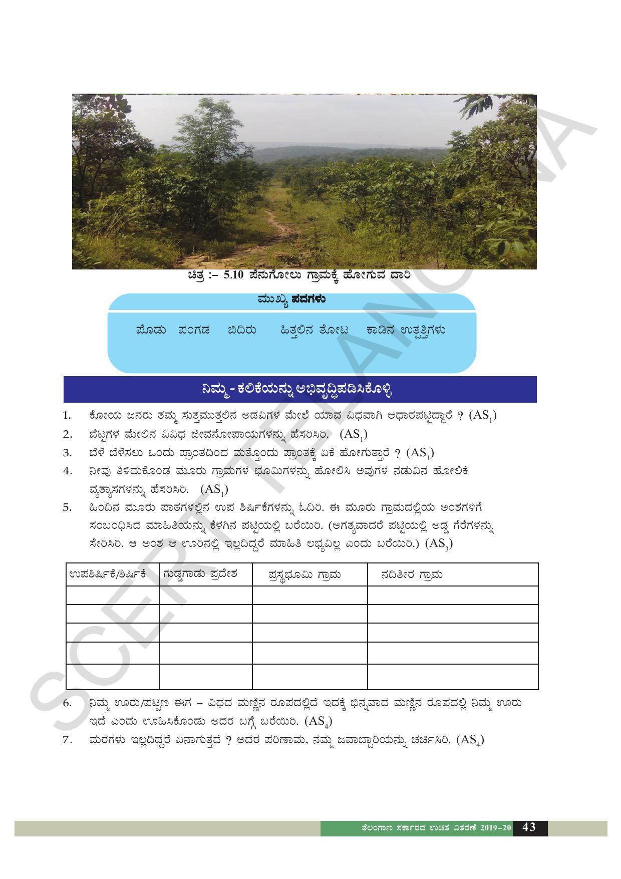 TS SCERT Class 6 Social Science  (Kannada Medium) Text Book - Page 53