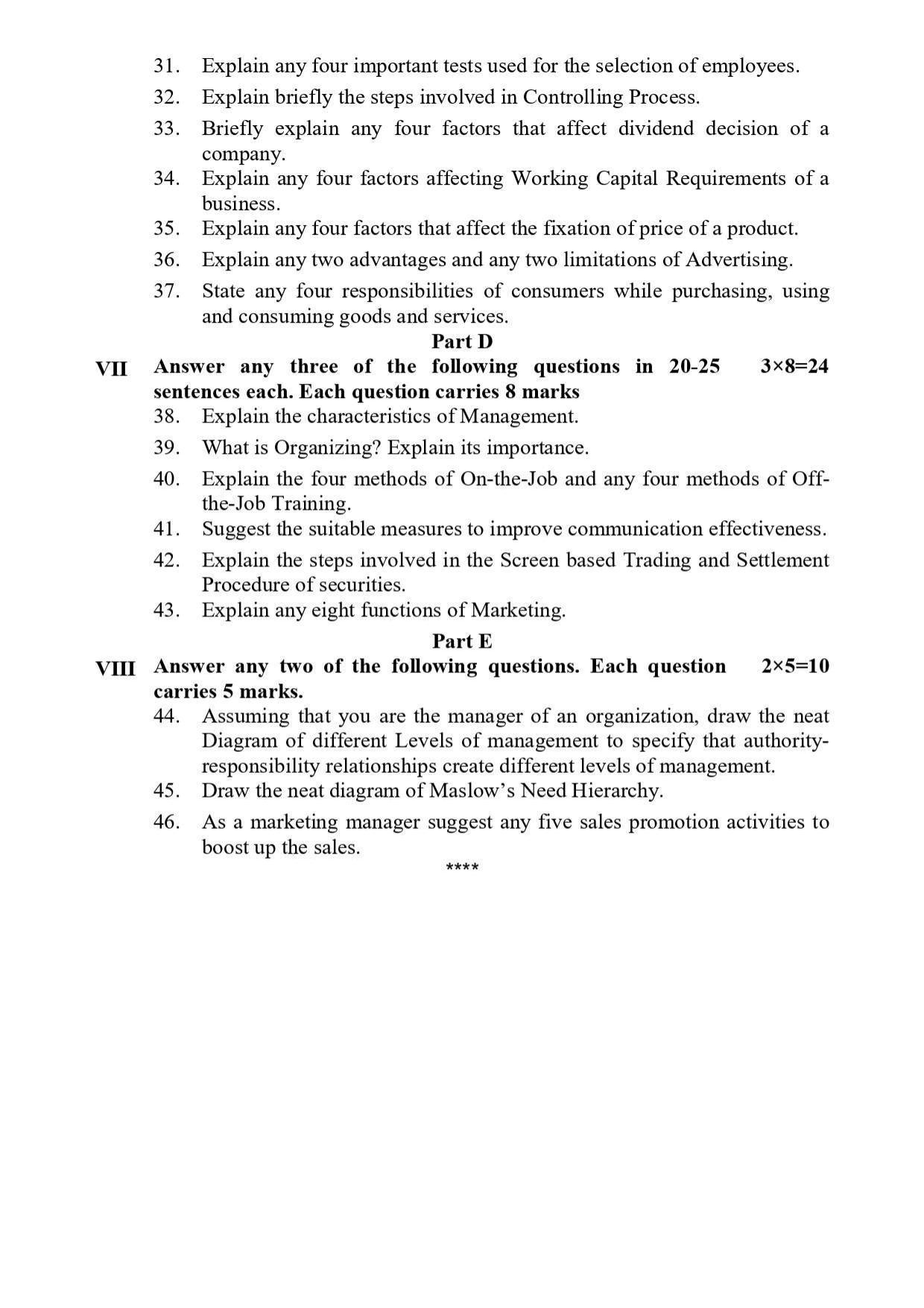 Karnataka II PUC Business Studies Model Question Paper 2023 - Page 4