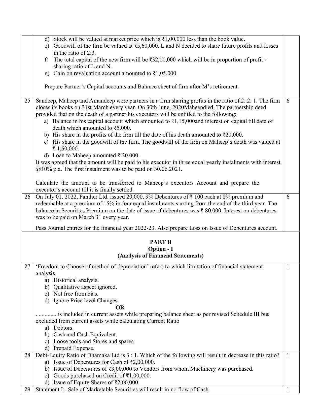 CBSE Class 12 Accountancy Sample Paper 2024 - Page 9