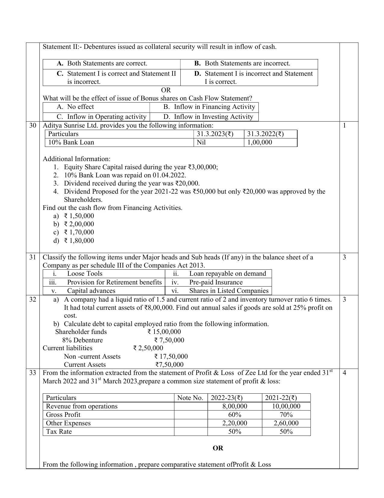 CBSE Class 12 Accountancy Sample Paper 2024 - Page 10