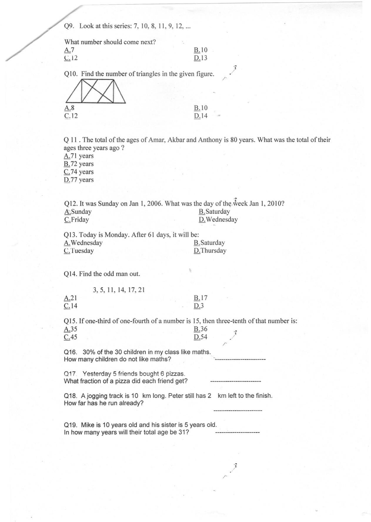 Worksheet for Class 5 Maths Assignment 25 - Page 2