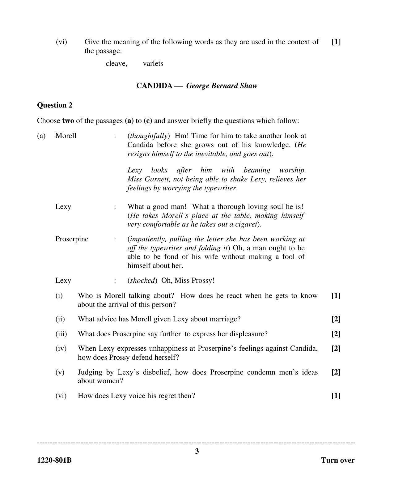 ISC Class 12 2020 English Paper II Question Paper - Page 3