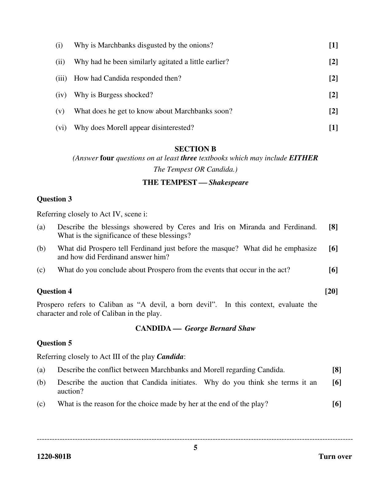 ISC Class 12 2020 English Paper II Question Paper - Page 5