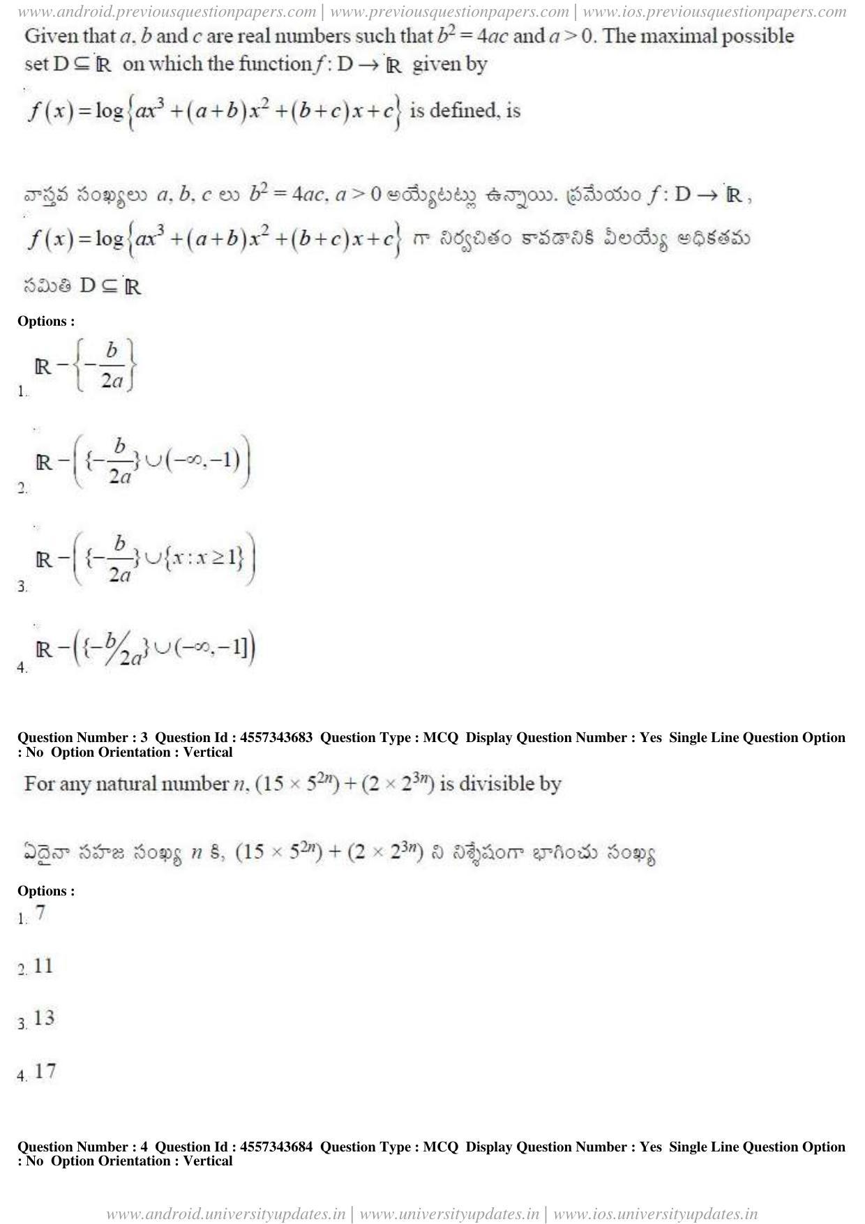 AP EAPCET 2018 - April 22, 2018 - Master Engineering Question Paper With Preliminary Keys Shift 1 - Page 2