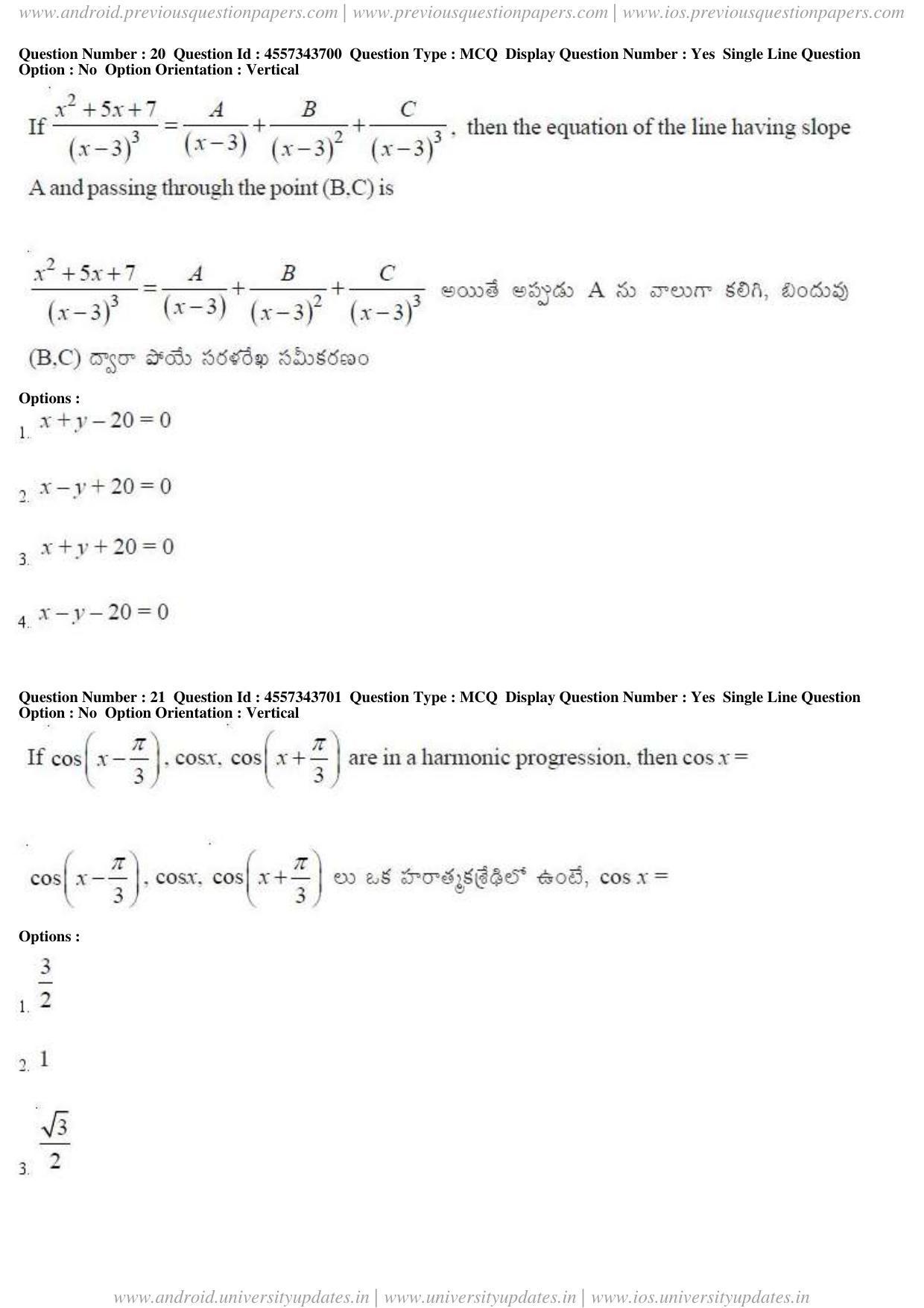 AP EAPCET 2018 - April 22, 2018 - Master Engineering Question Paper With Preliminary Keys Shift 1 - Page 10