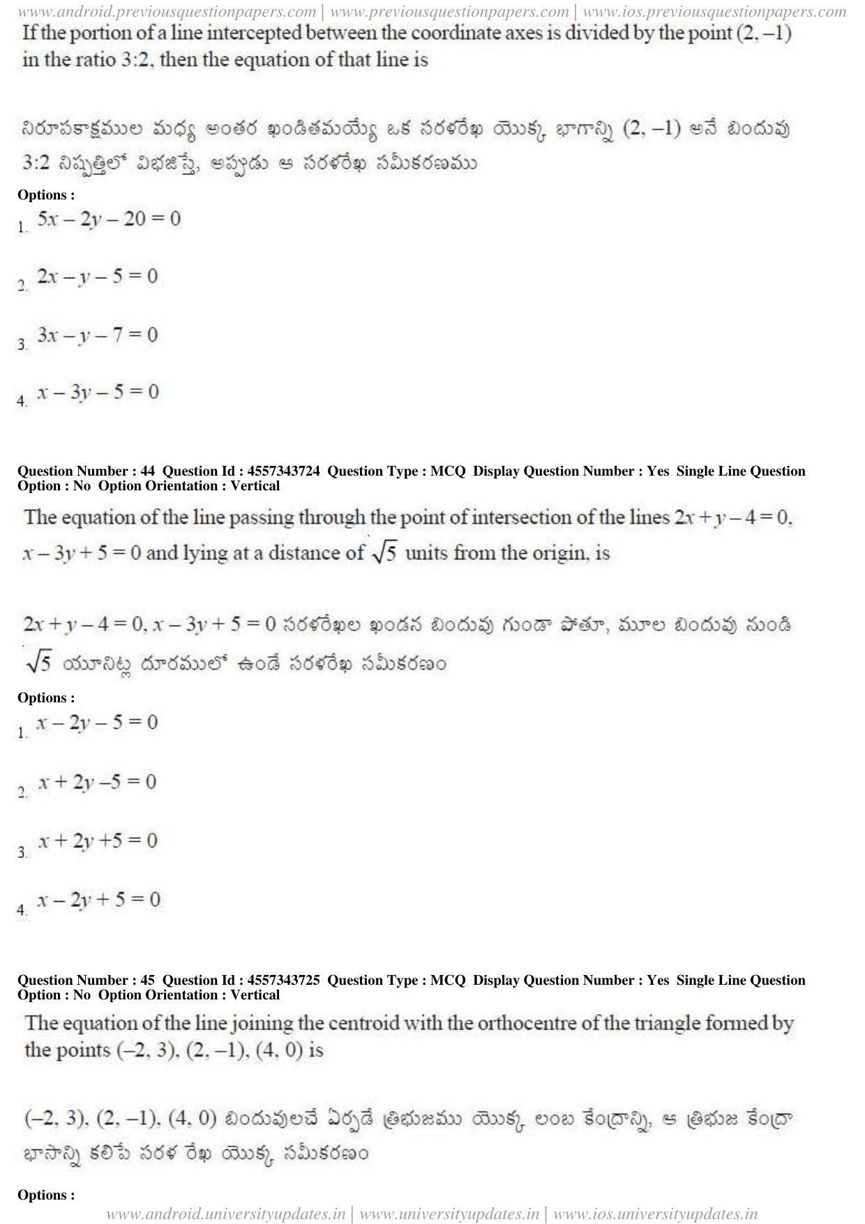 AP EAPCET 2018 - April 22, 2018 - Master Engineering Question Paper With Preliminary Keys Shift 1 - Page 22