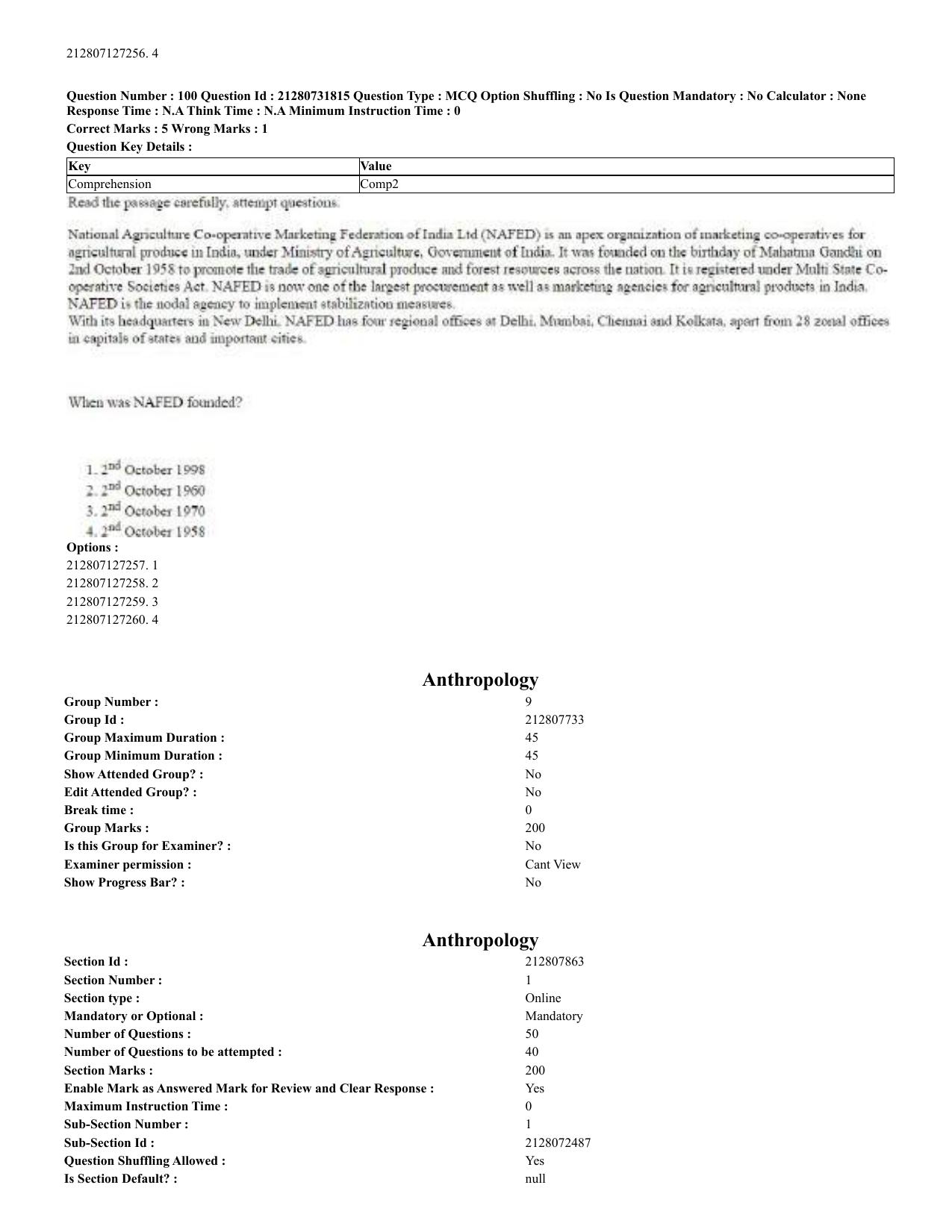CUET 2023 English Kashmiri Shift 3 Question Papers - Page 66