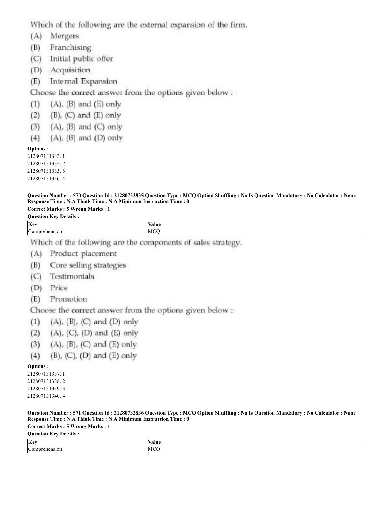 CUET 2023 English Kashmiri Shift 3 Question Papers - Page 292